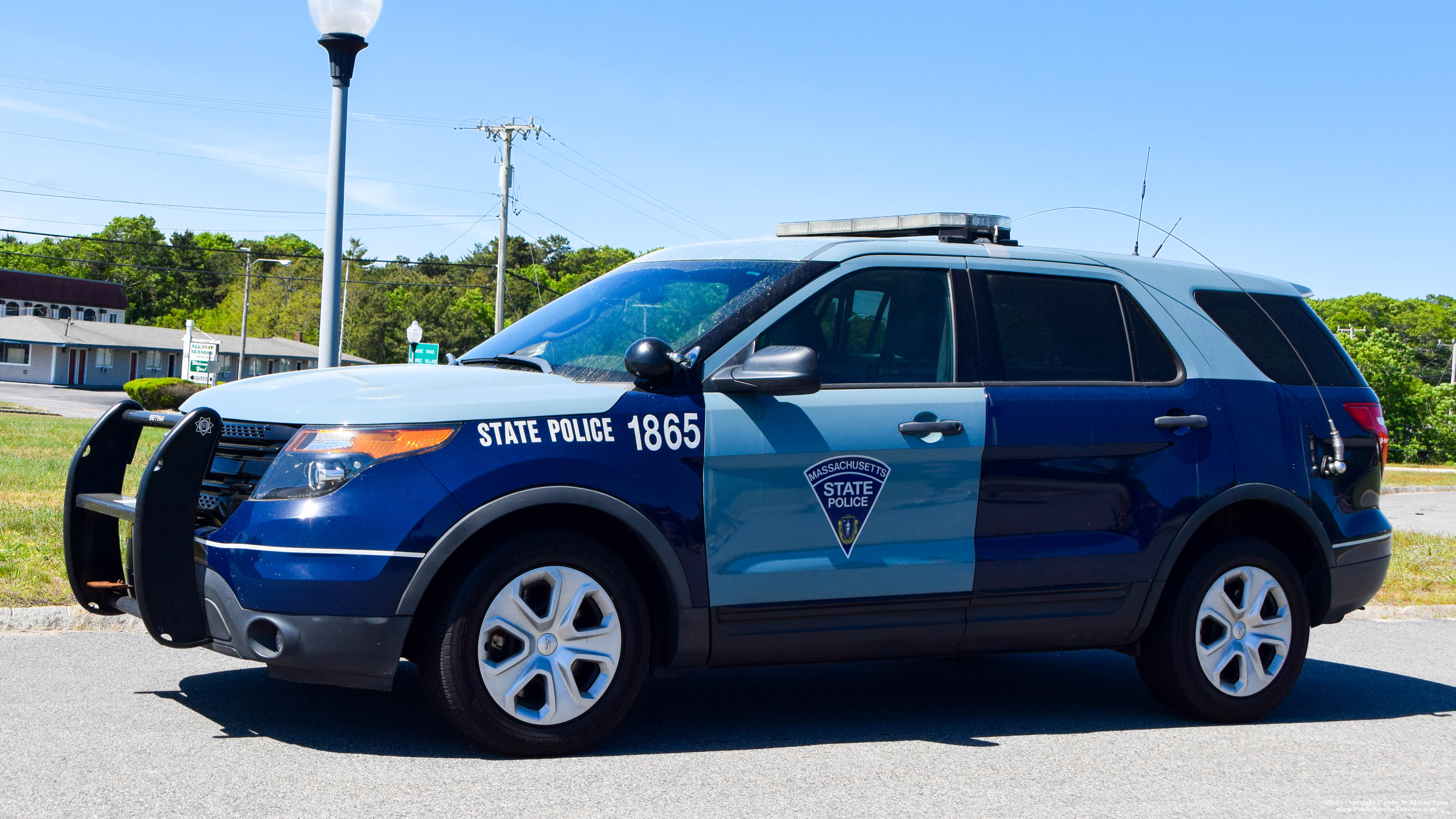 A photo  of Massachusetts State Police
            Cruiser 1865, a 2013-2014 Ford Police Interceptor Utility             taken by Kieran Egan