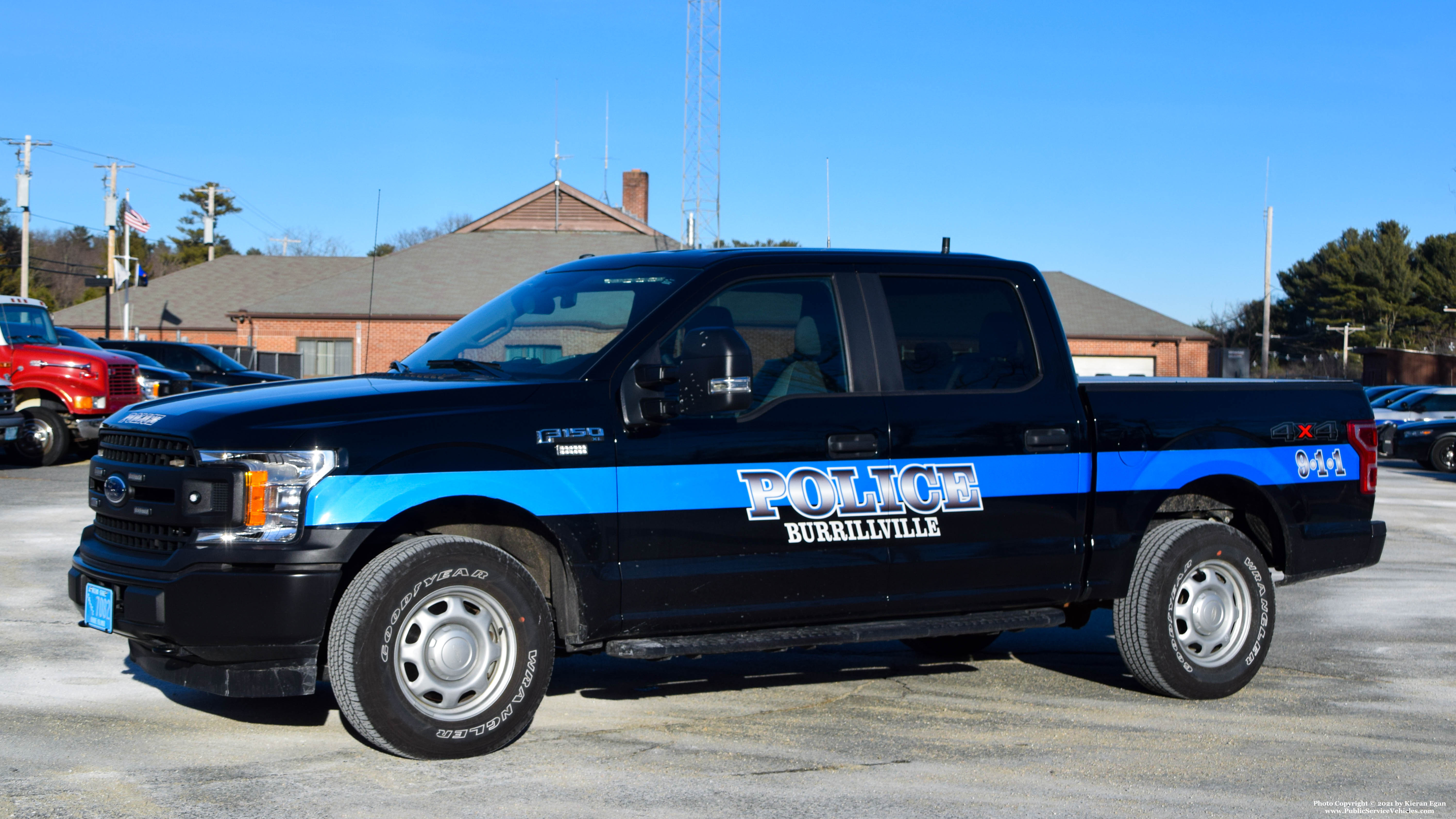 A photo  of Burrillville Police
            Cruiser 7082, a 2019 Ford F-150 Crew Cab XL             taken by Kieran Egan