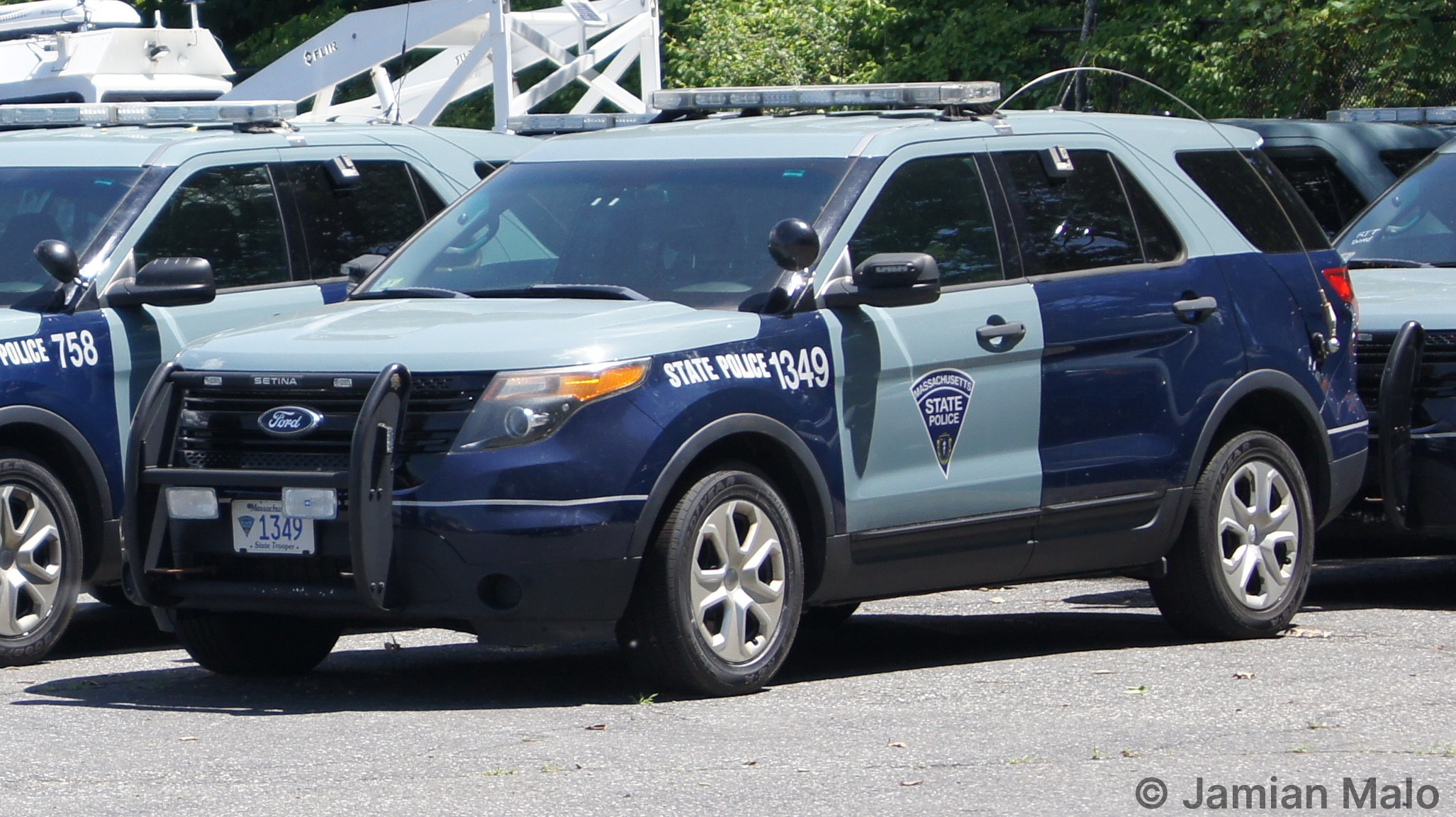 A photo  of Massachusetts State Police
            Cruiser 1349, a 2013 Ford Police Interceptor Utility             taken by Jamian Malo
