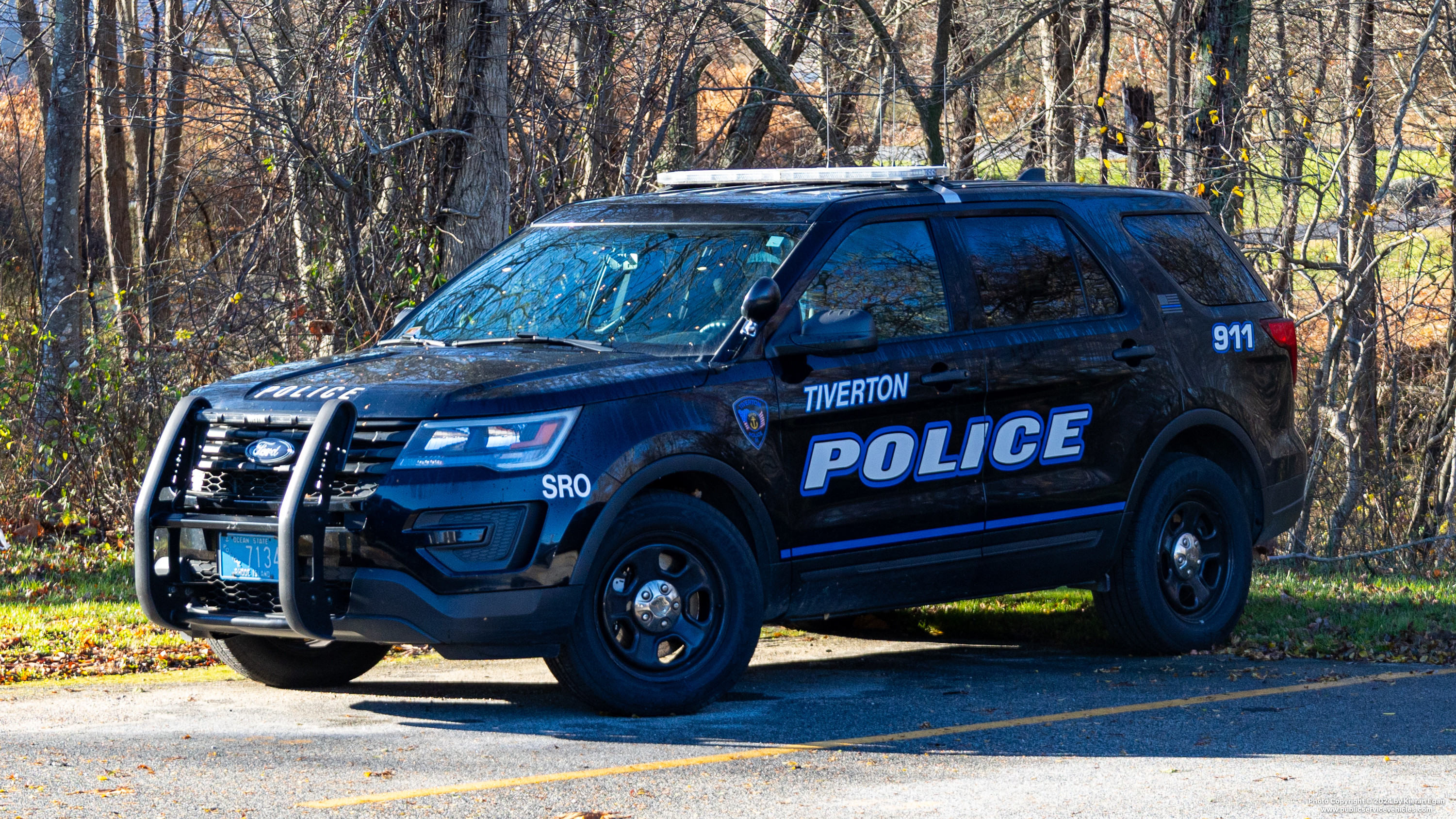 A photo  of Tiverton Police
            Cruiser SRO, a 2019 Ford Police Interceptor Utility             taken by Kieran Egan
