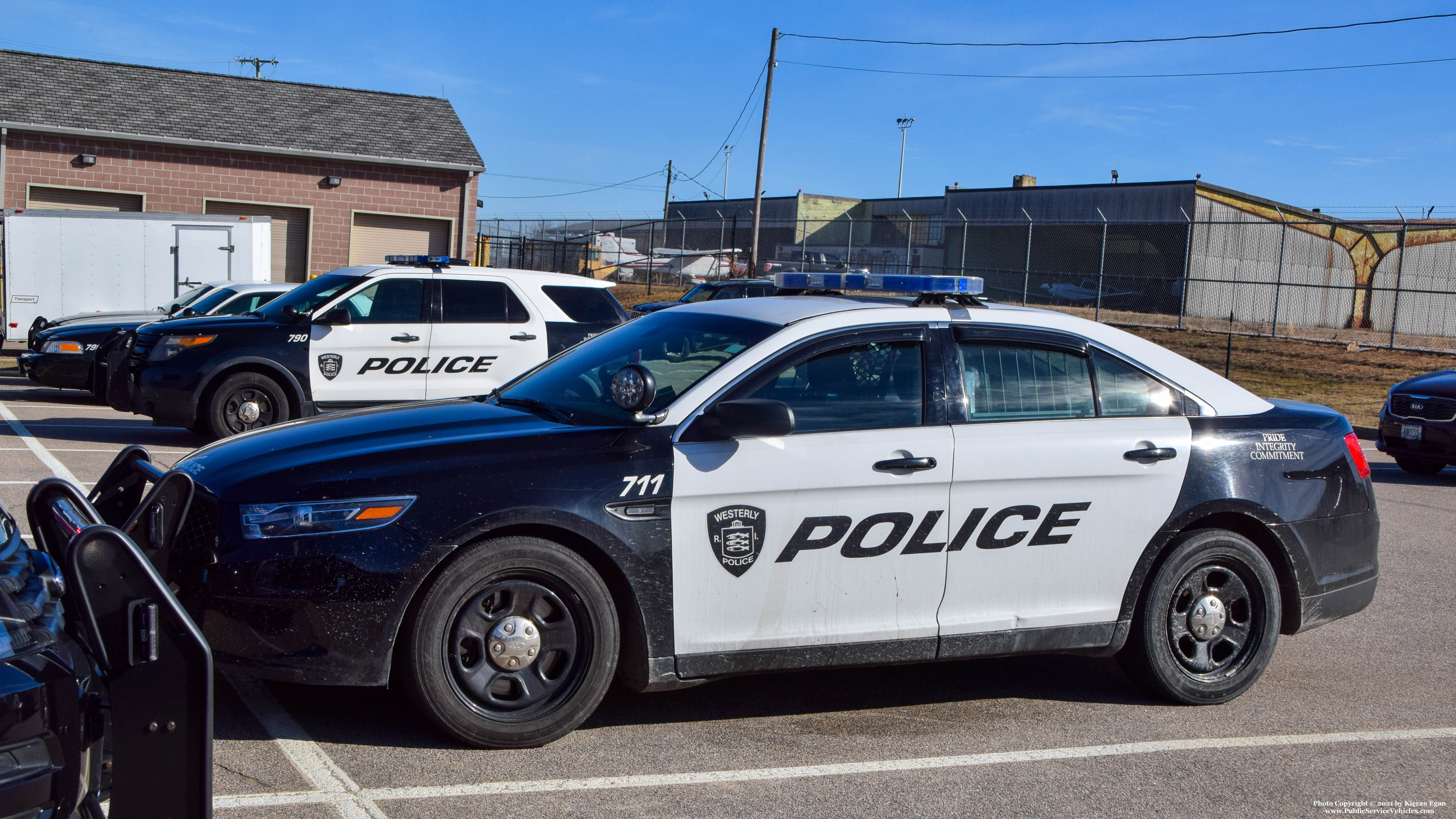 A photo  of Westerly Police
            Cruiser 711, a 2013-2019 Ford Police Interceptor Sedan             taken by Kieran Egan