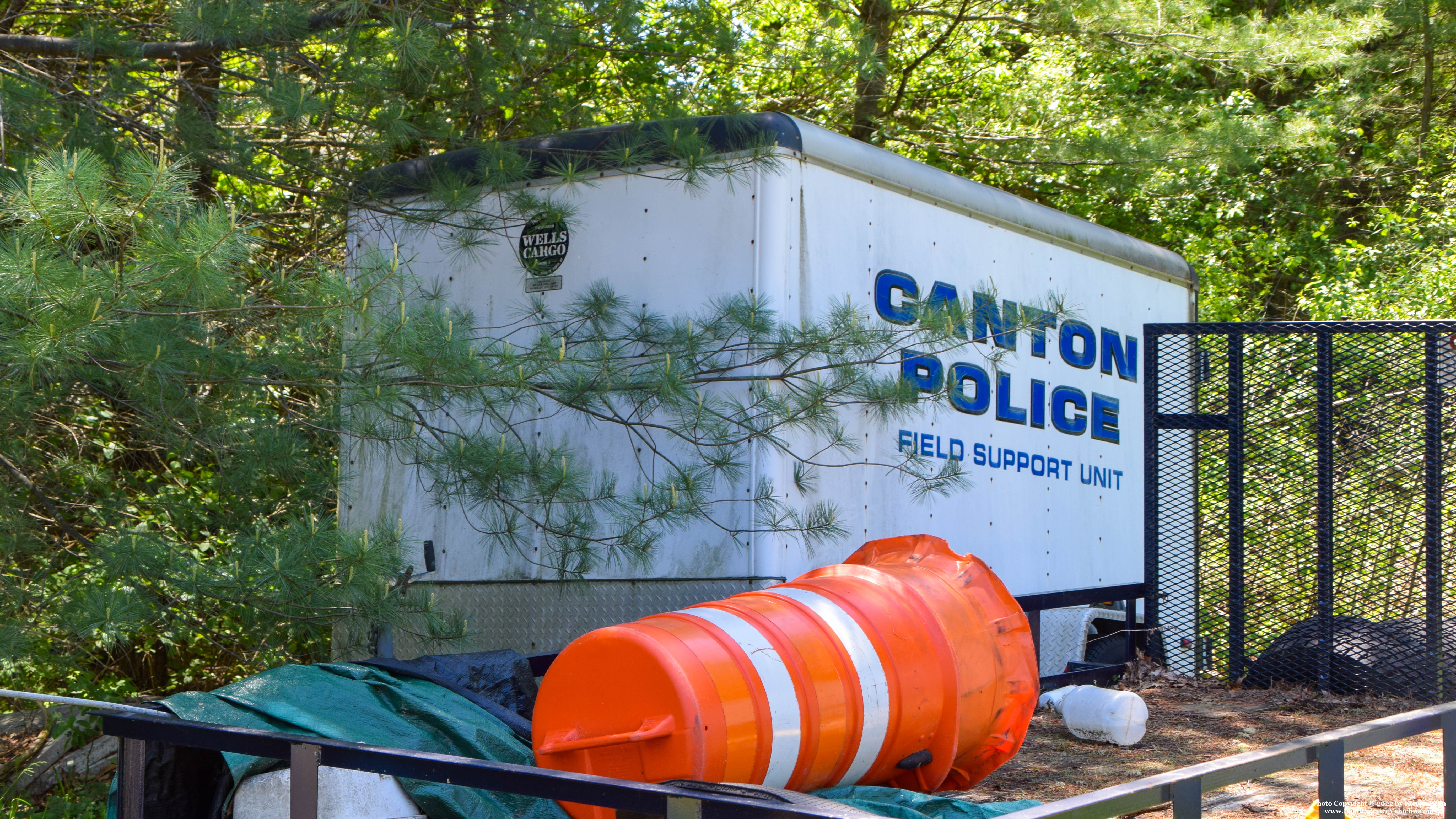A photo  of Canton Police
            Trailer, a 1998 Wells Cargo Utility Trailer             taken by Kieran Egan