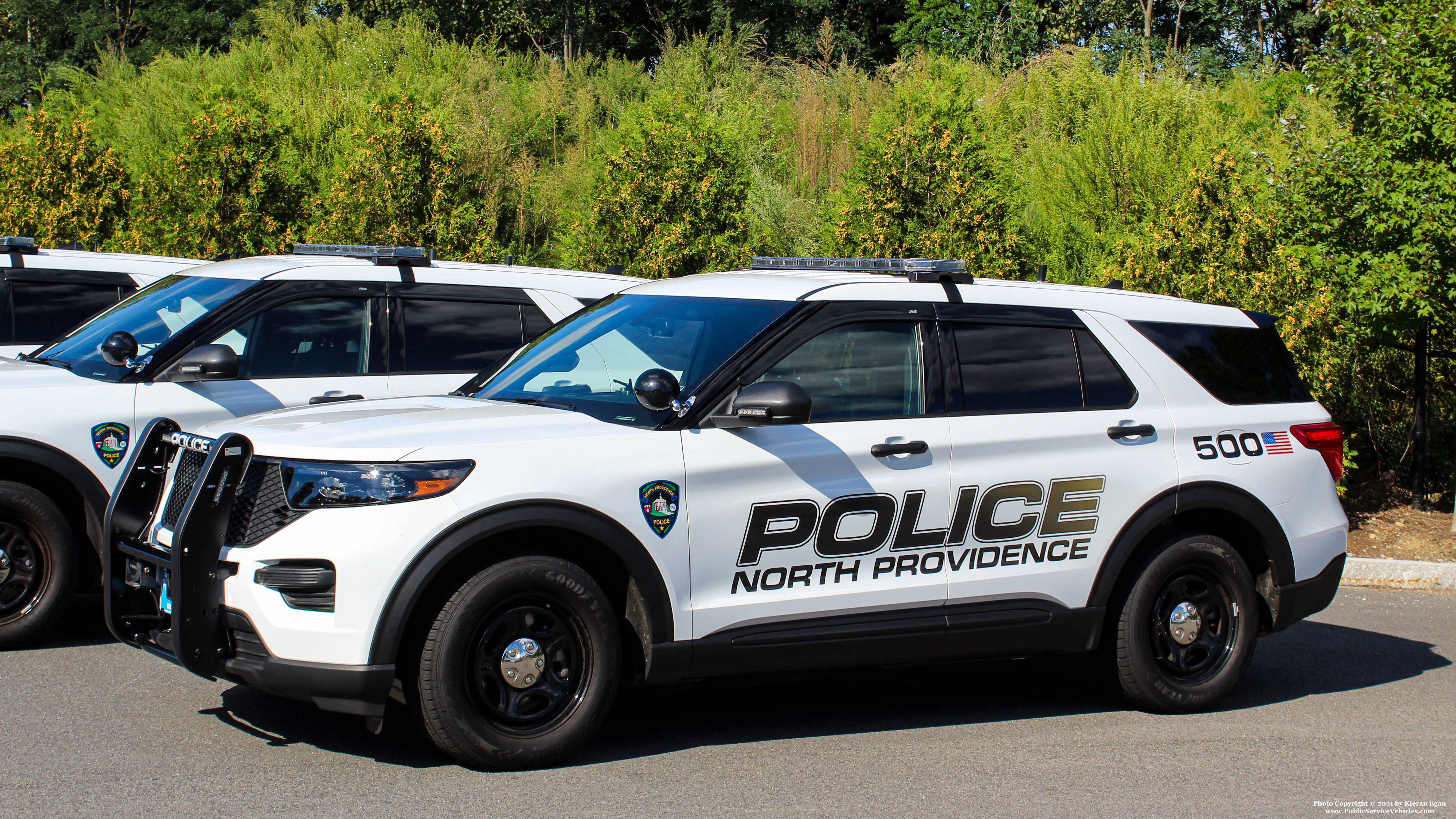 A photo  of North Providence Police
            Cruiser 500, a 2021 Ford Police Interceptor Utility             taken by Kieran Egan