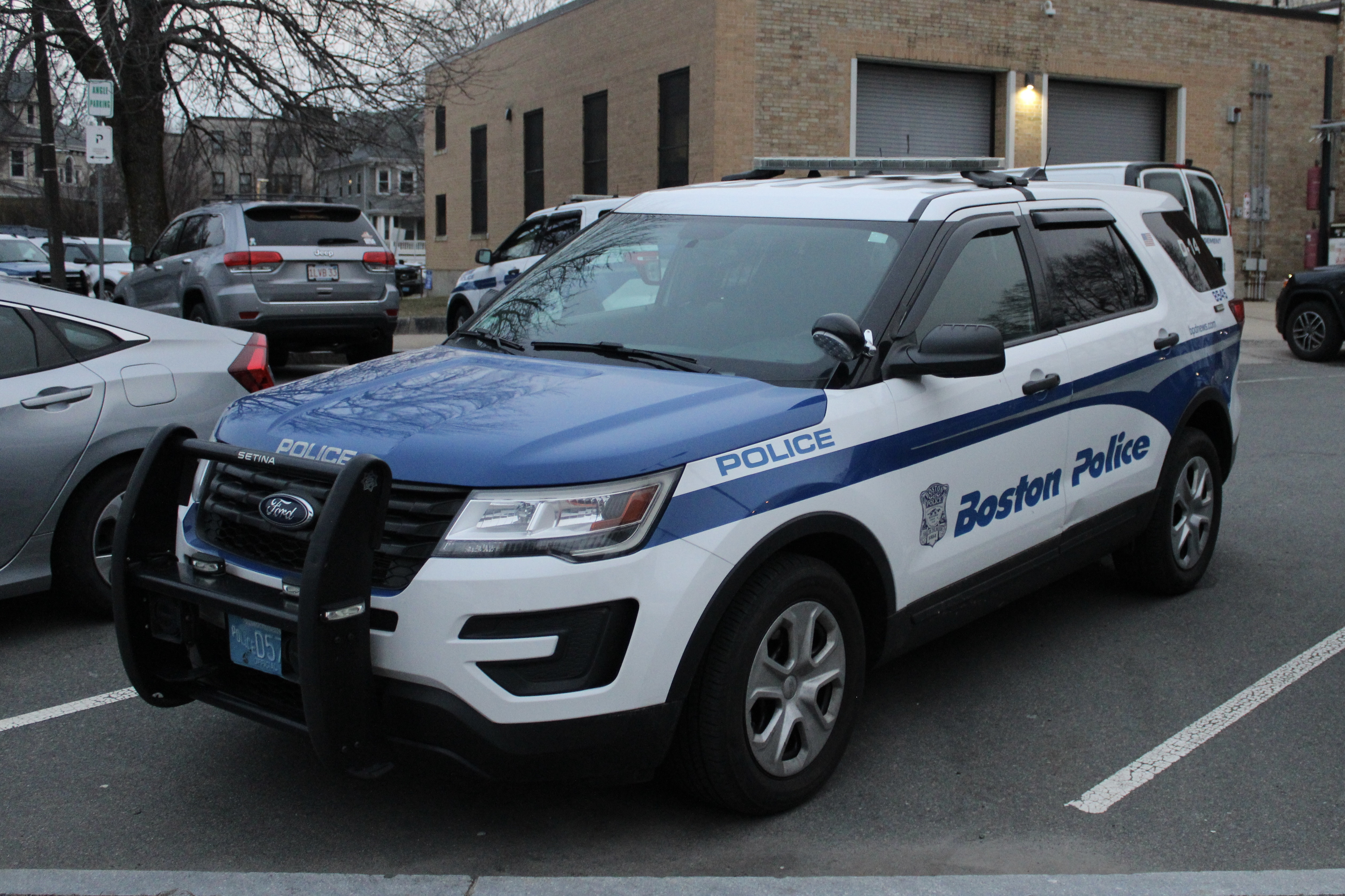 A photo  of Boston Police
            Cruiser 8545, a 2018 Ford Police Interceptor Utility             taken by @riemergencyvehicles
