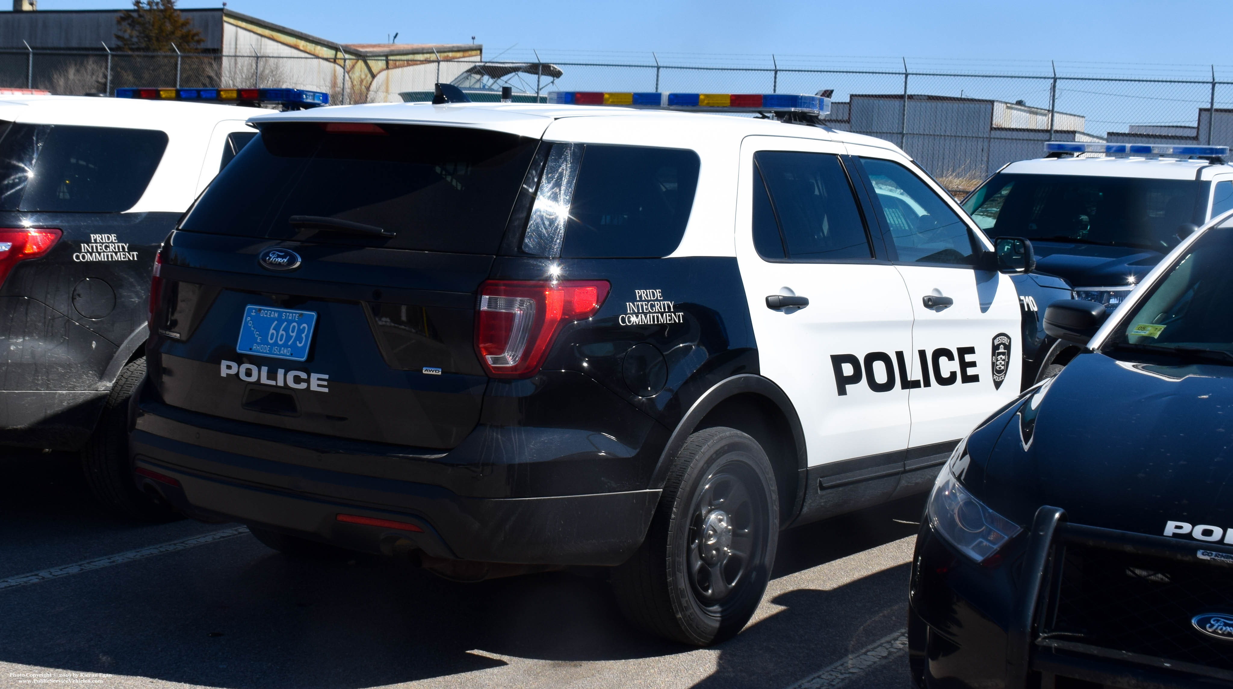 A photo  of Westerly Police
            Cruiser 710, a 2016-2019 Ford Police Interceptor Utility             taken by Kieran Egan