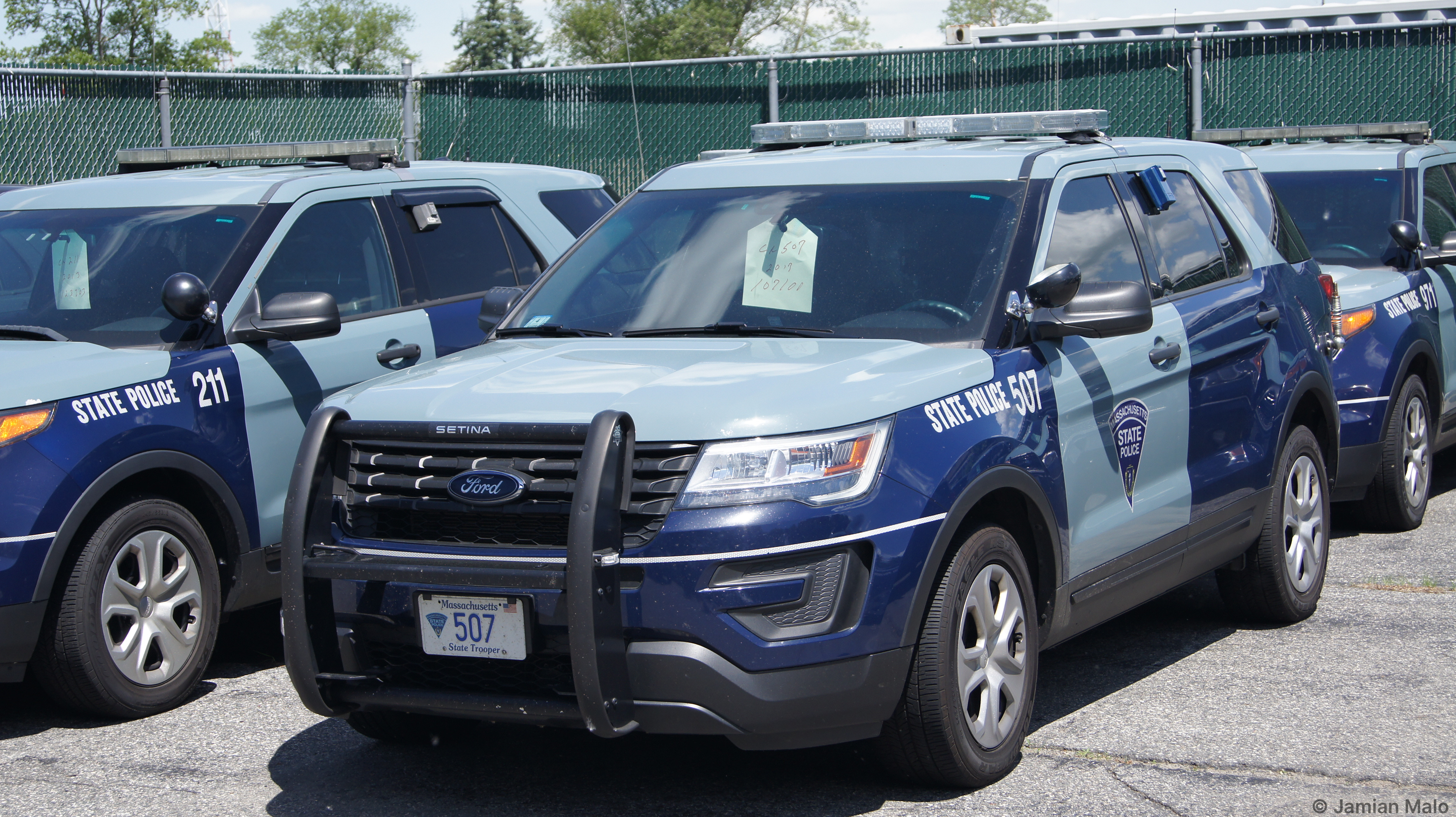 A photo  of Massachusetts State Police
            Cruiser 507, a 2016-2019 Ford Police Interceptor Utility             taken by Jamian Malo