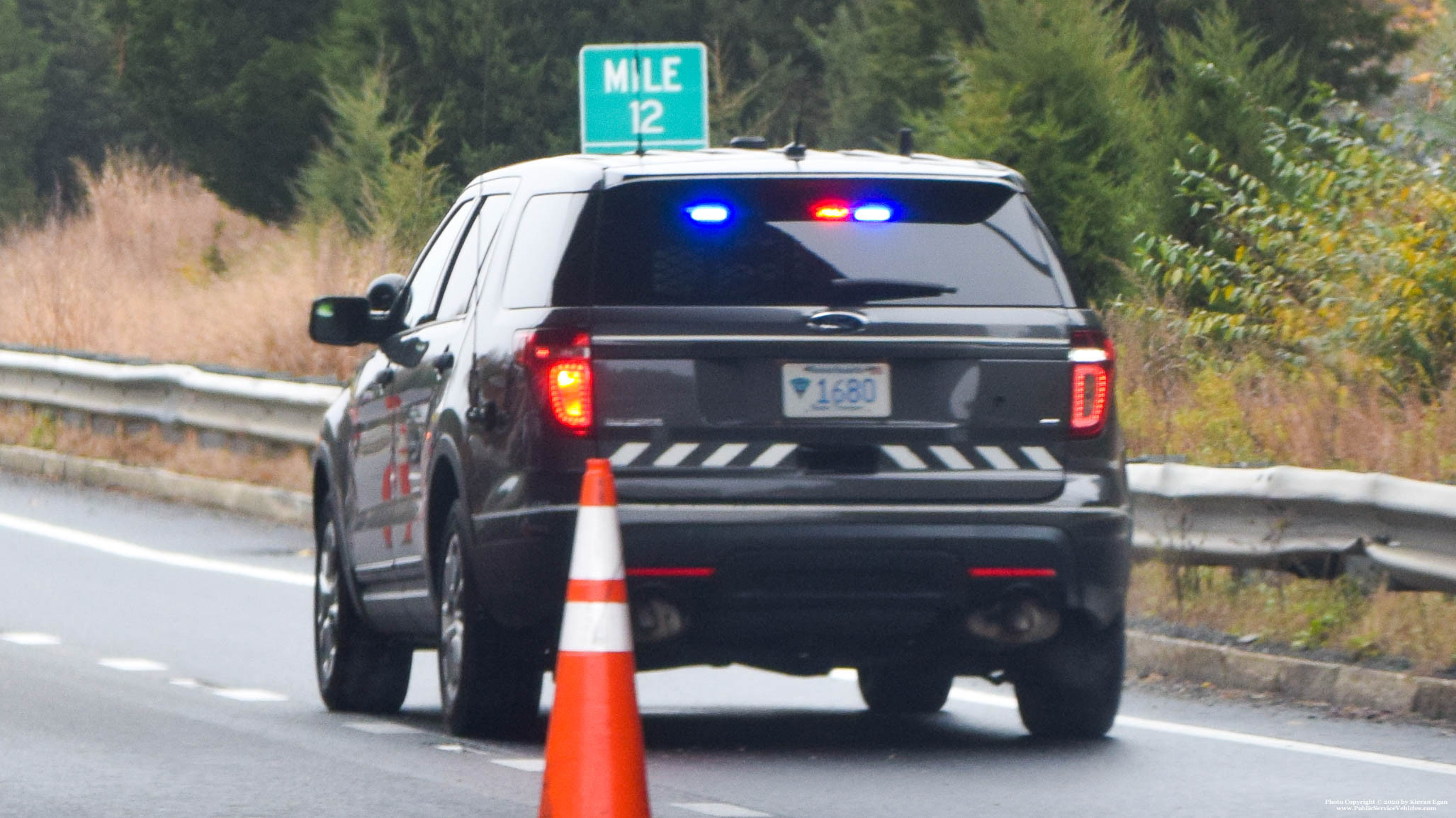 A photo  of Massachusetts State Police
            Cruiser 1680, a 2013-2014 Ford Police Interceptor Utility             taken by Kieran Egan