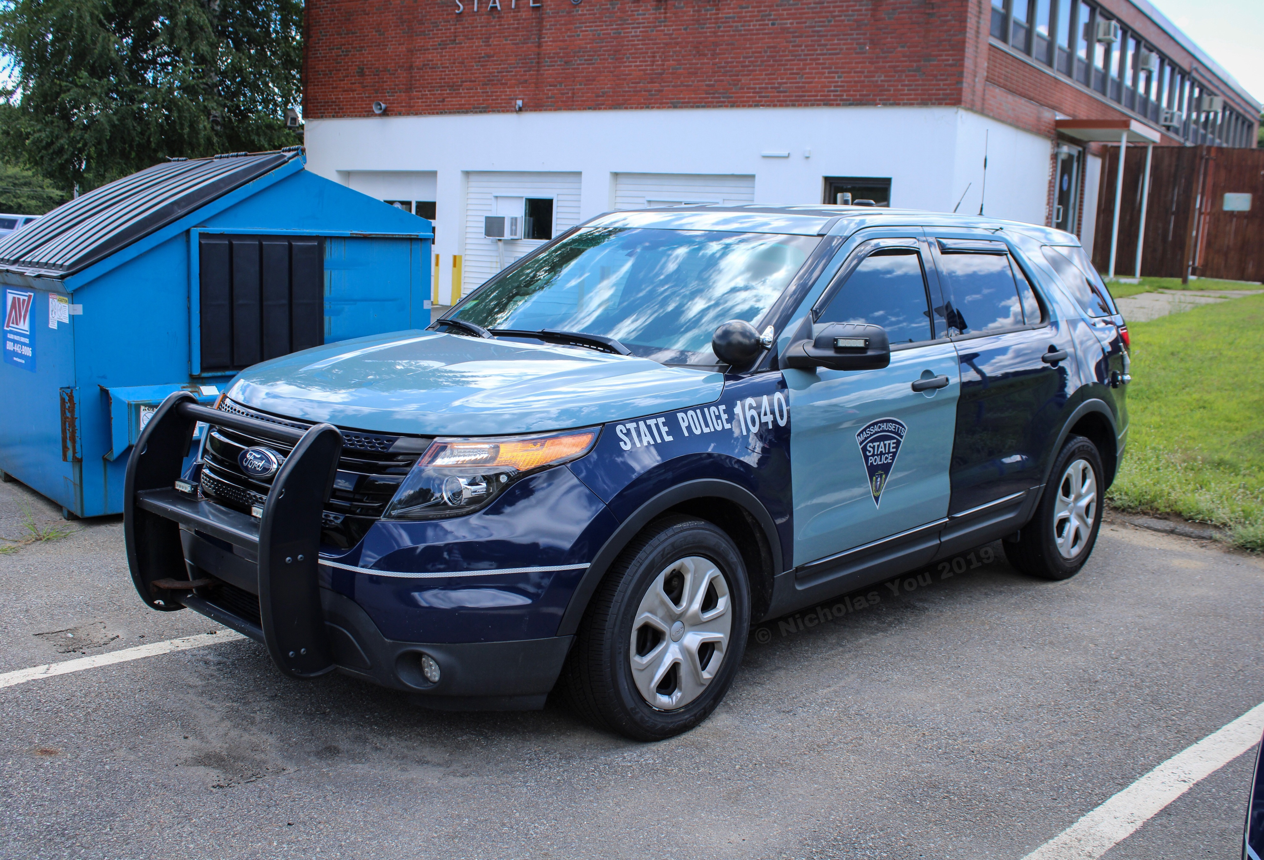 A photo  of Massachusetts State Police
            Cruiser 1640, a 2013 Ford Police Interceptor Utility             taken by Nicholas You