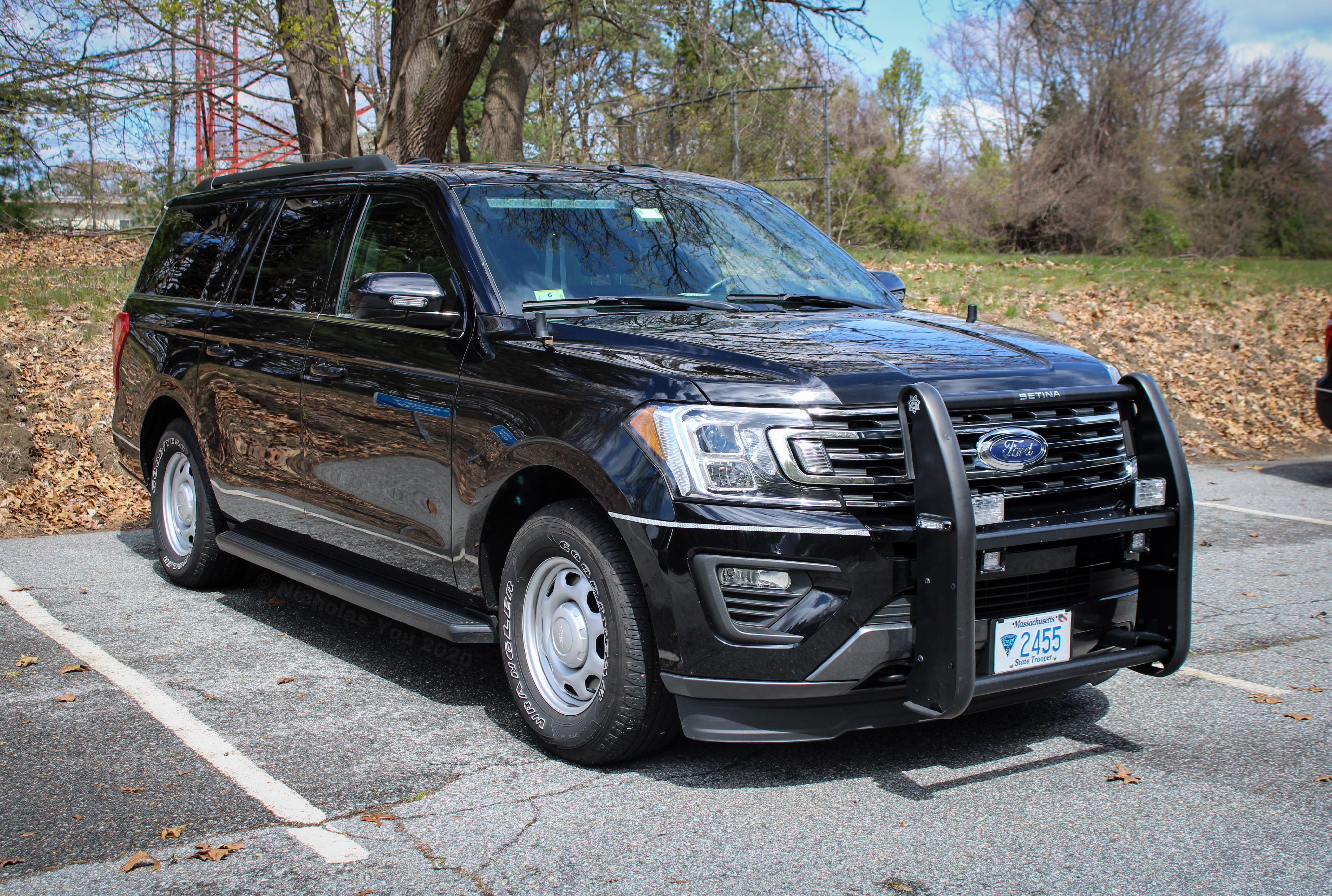 A photo  of Massachusetts State Police
            Cruiser 2455, a 2018 Ford Expedition             taken by Nicholas You
