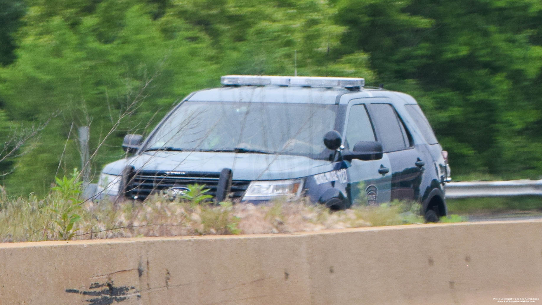 A photo  of Massachusetts State Police
            Cruiser 1127, a 2016-2019 Ford Police Interceptor Utility             taken by Kieran Egan