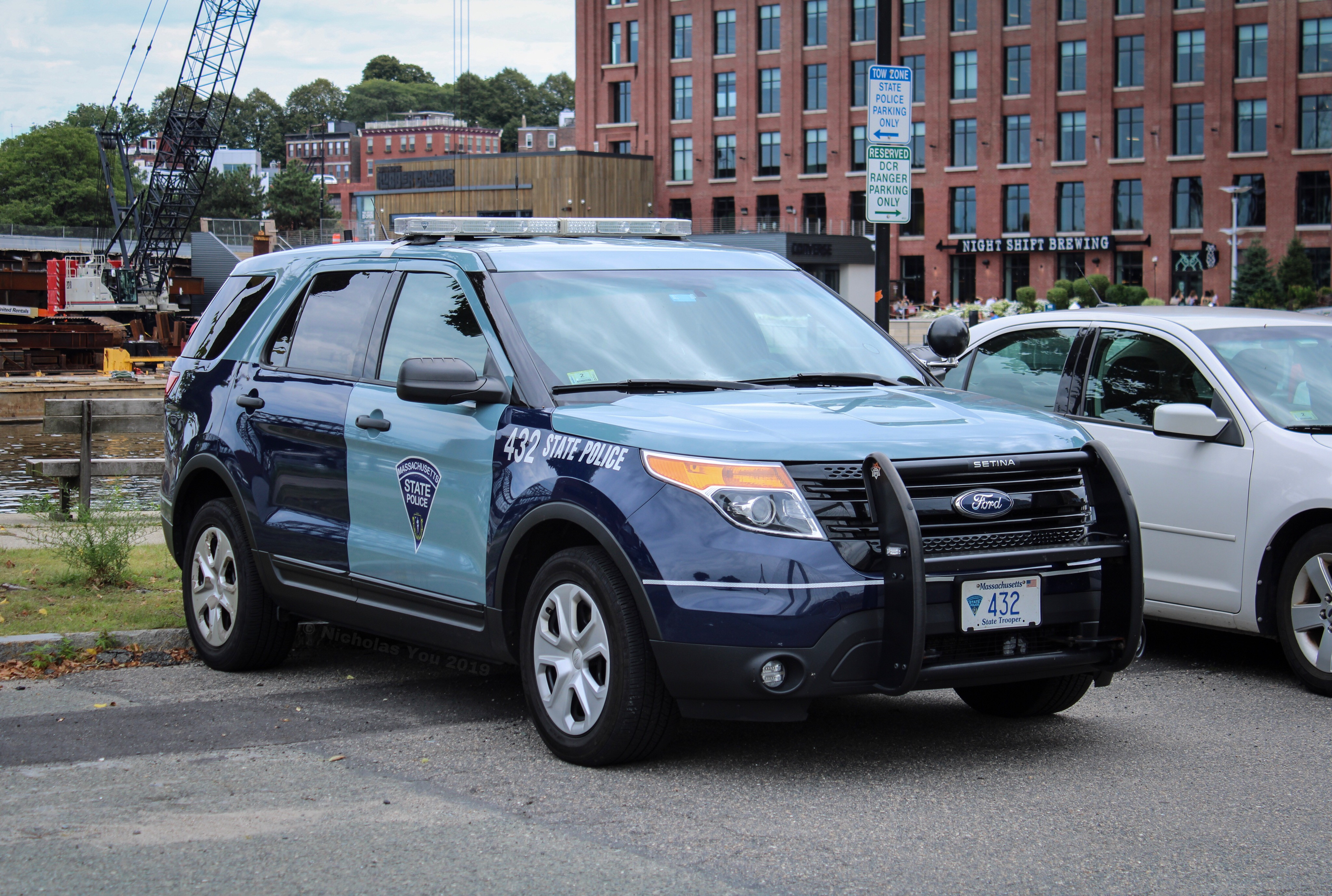 A photo  of Massachusetts State Police
            Cruiser 432, a 2015 Ford Police Interceptor Utility             taken by Nicholas You