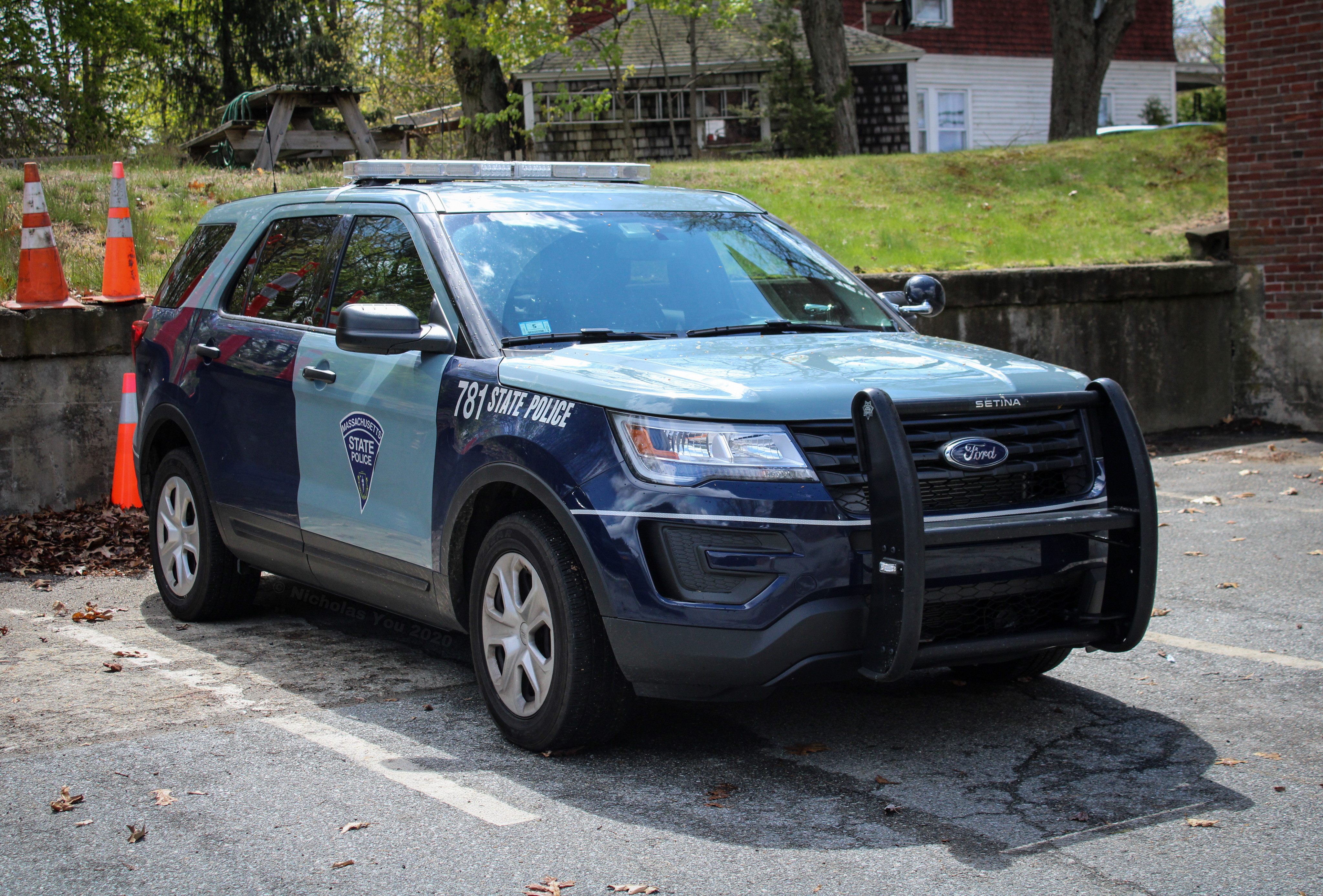 A photo  of Massachusetts State Police
            Cruiser 781, a 2018-2019 Ford Police Interceptor Utility             taken by Nicholas You