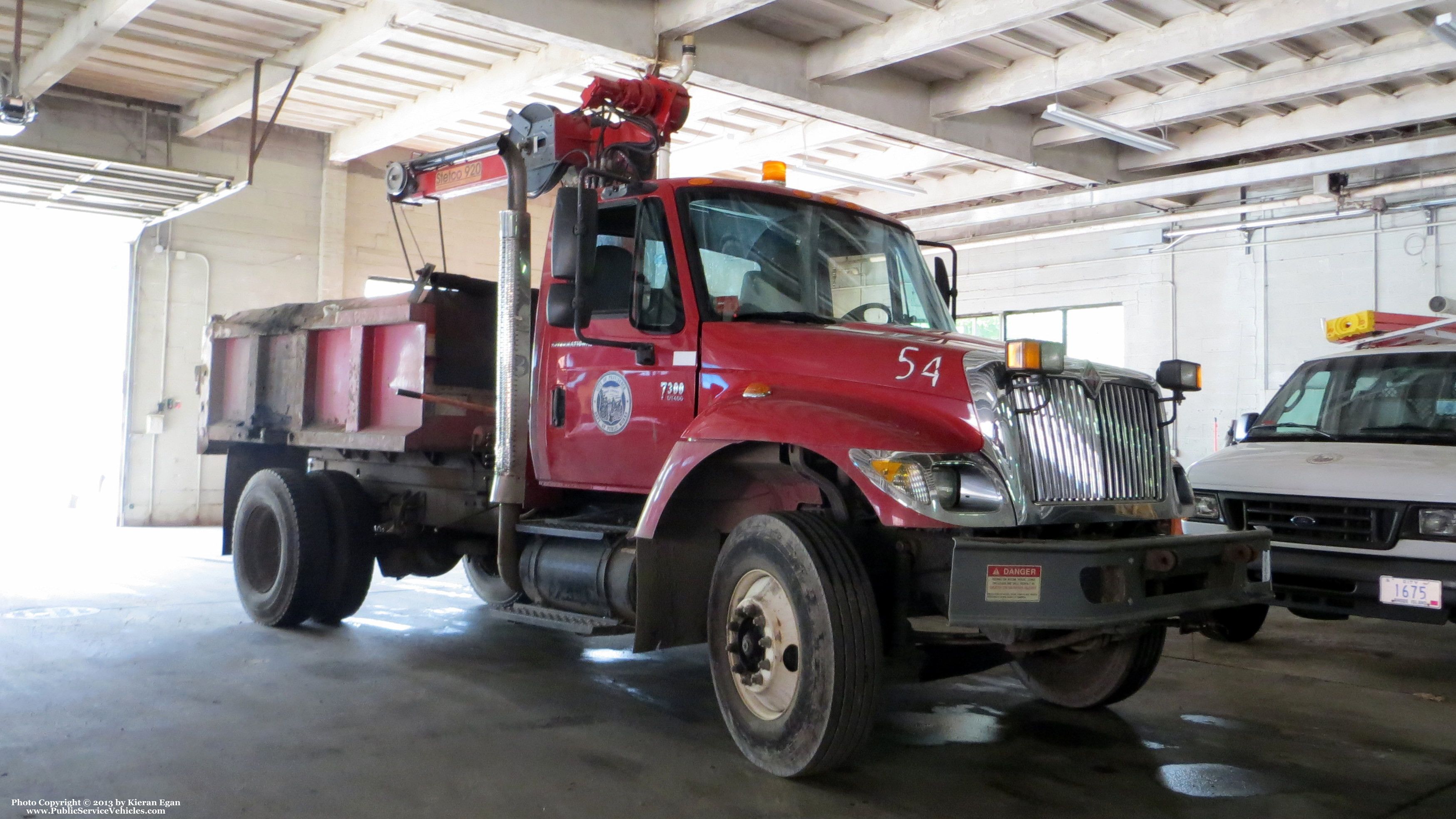 A photo  of Providence Sewer Division
            Truck 54, a 2002-2012 International 7300             taken by Kieran Egan