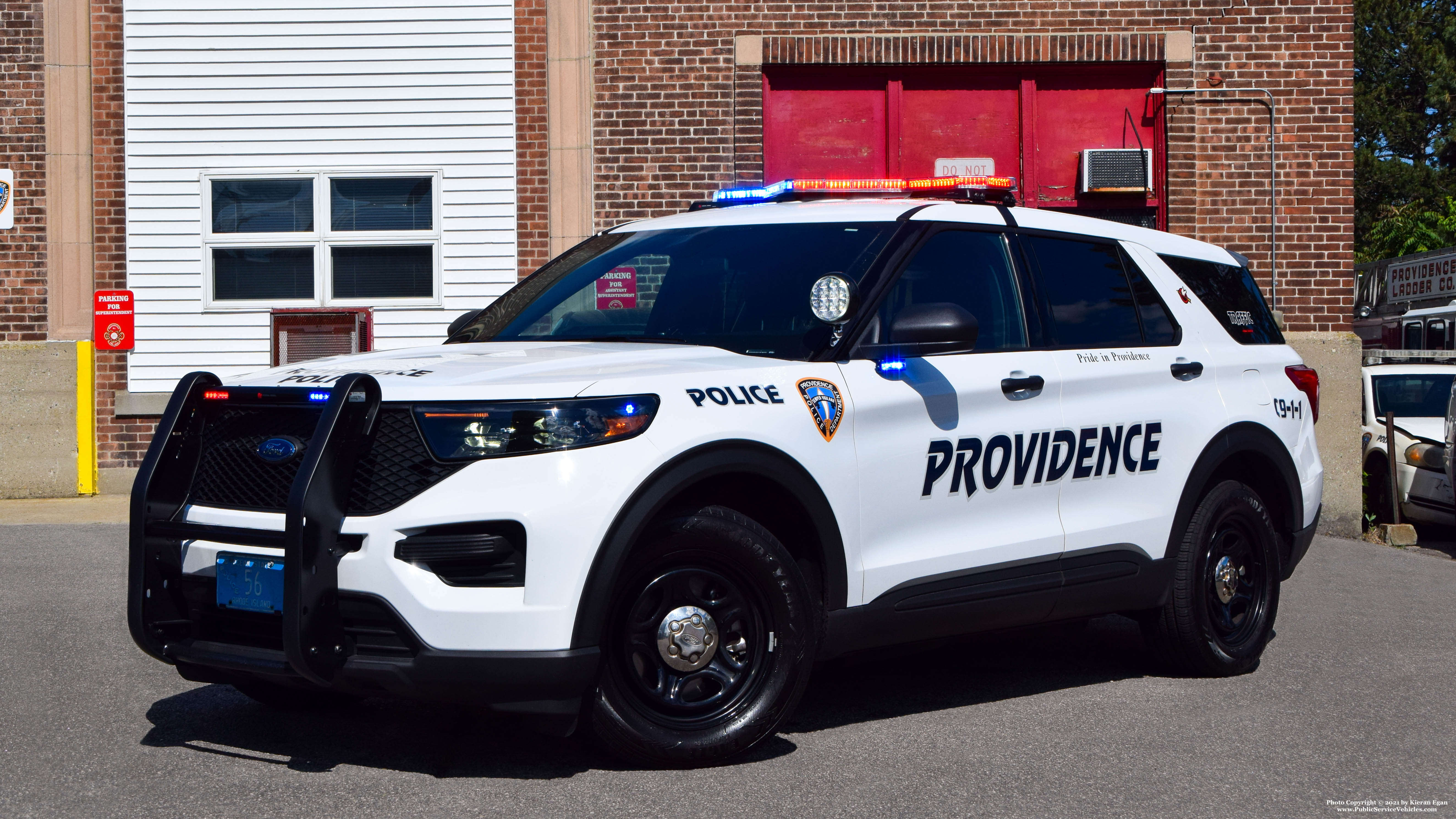 A photo  of Providence Police
            Cruiser 56, a 2020 Ford Police Interceptor Utility             taken by Kieran Egan