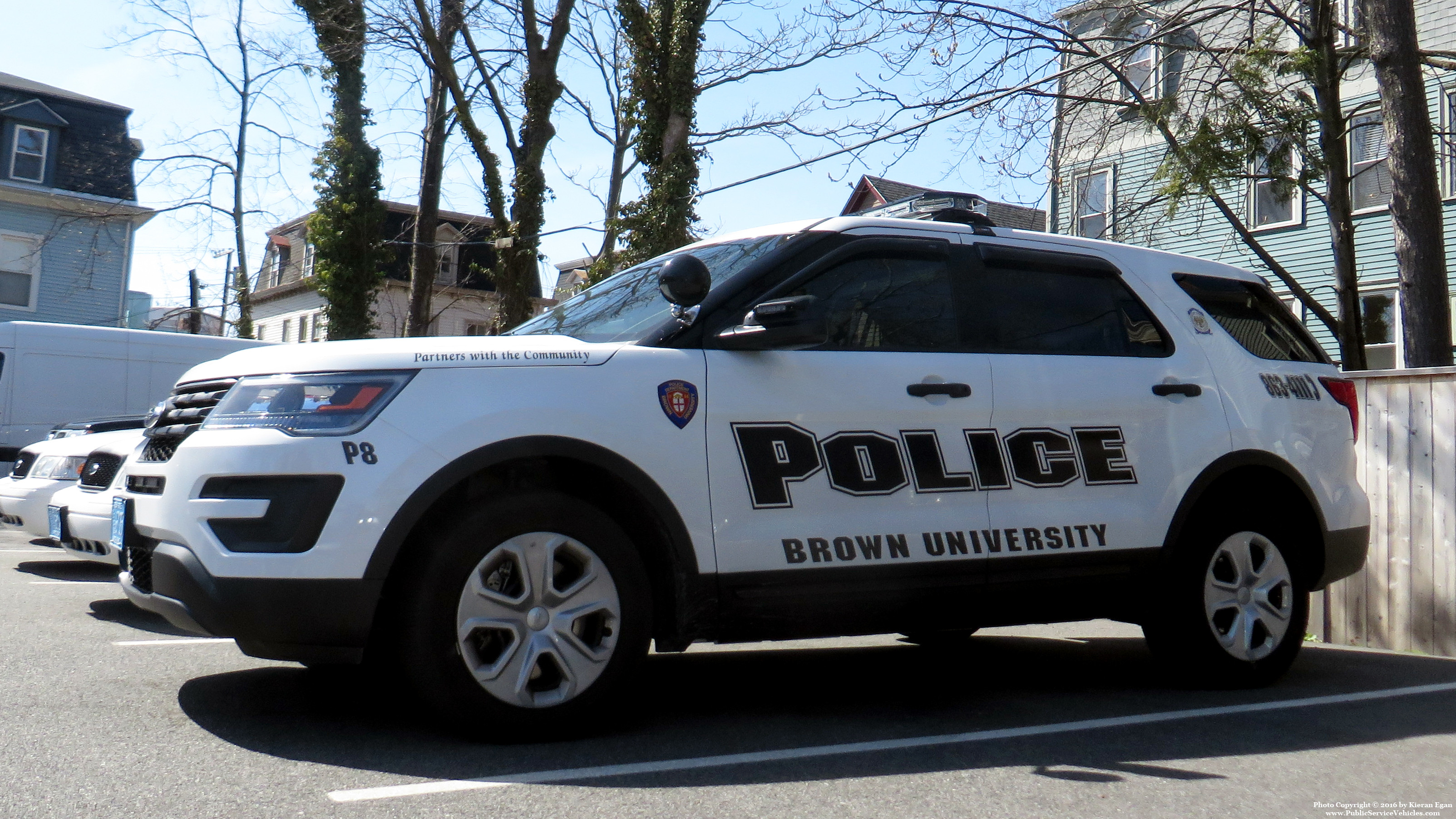 A photo  of Brown University Police
            Patrol 8, a 2016 Ford Police Interceptor Utility             taken by Kieran Egan