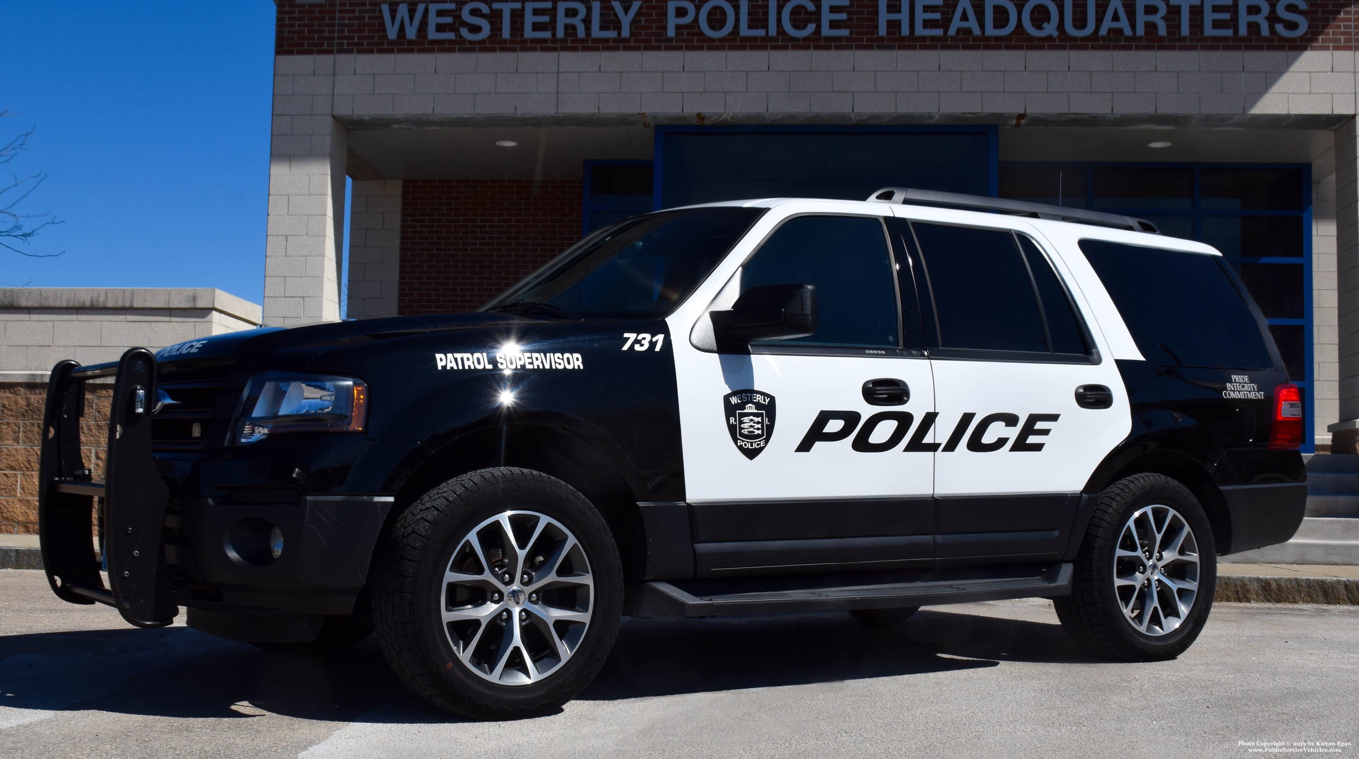 A photo  of Westerly Police
            Cruiser 731, a 2015-2017 Ford Expedition             taken by Kieran Egan