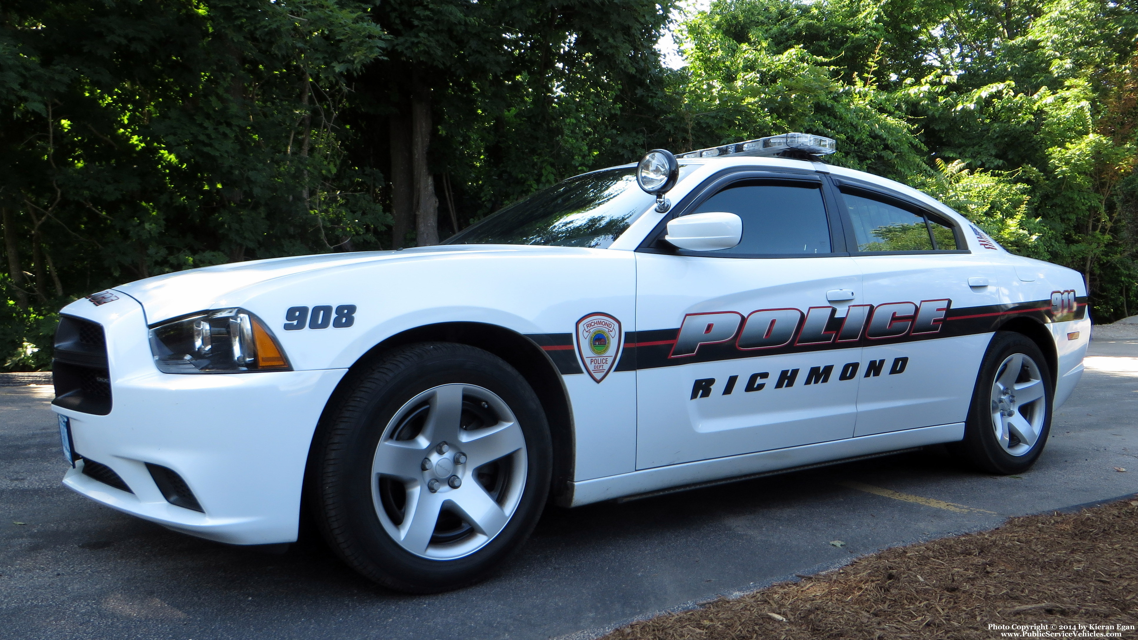 A photo  of Richmond Police
            Cruiser 908, a 2011-2014 Dodge Charger             taken by Kieran Egan