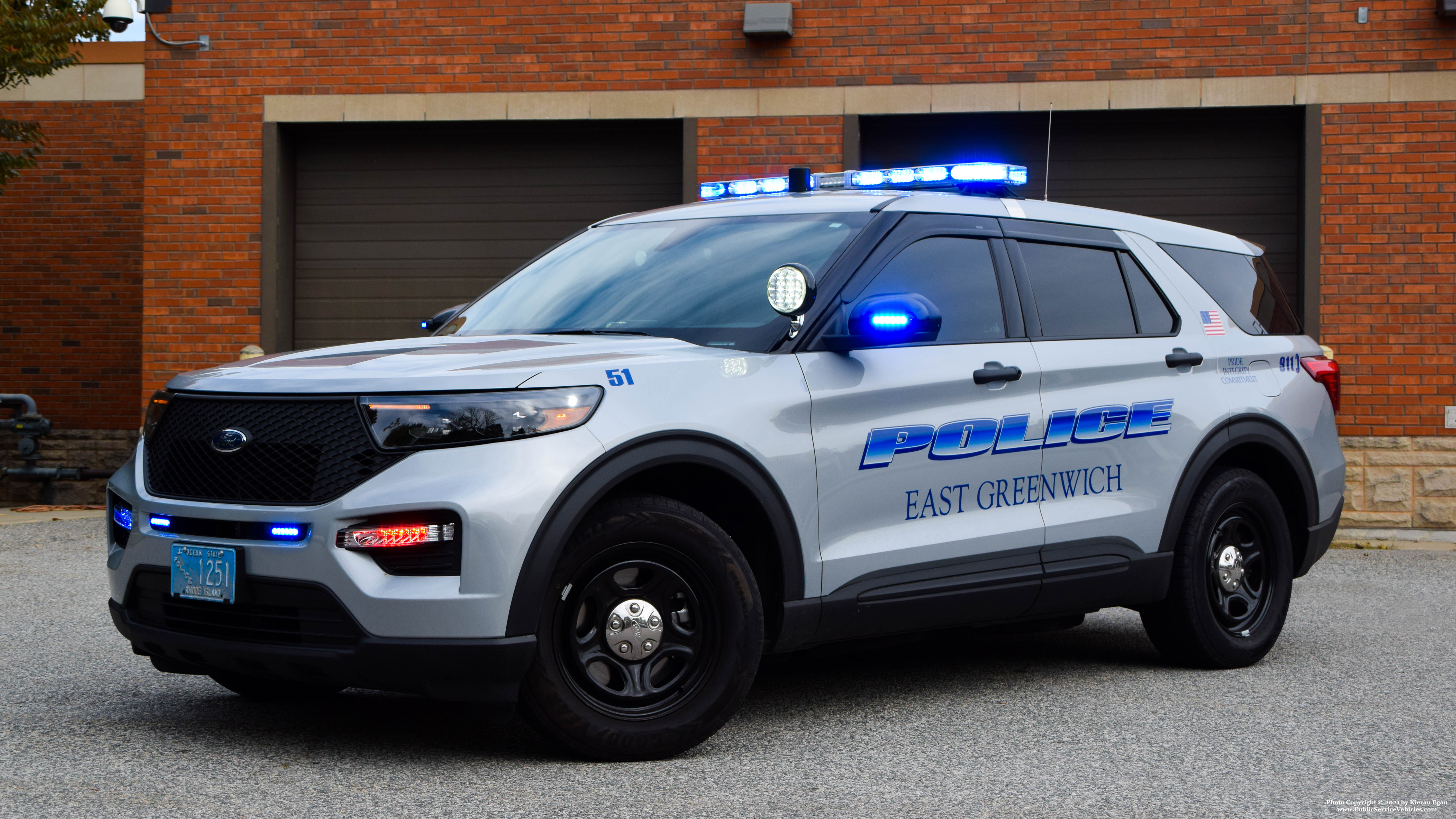 A photo  of East Greenwich Police
            Cruiser 1251, a 2020 Ford Police Interceptor Utility             taken by Kieran Egan