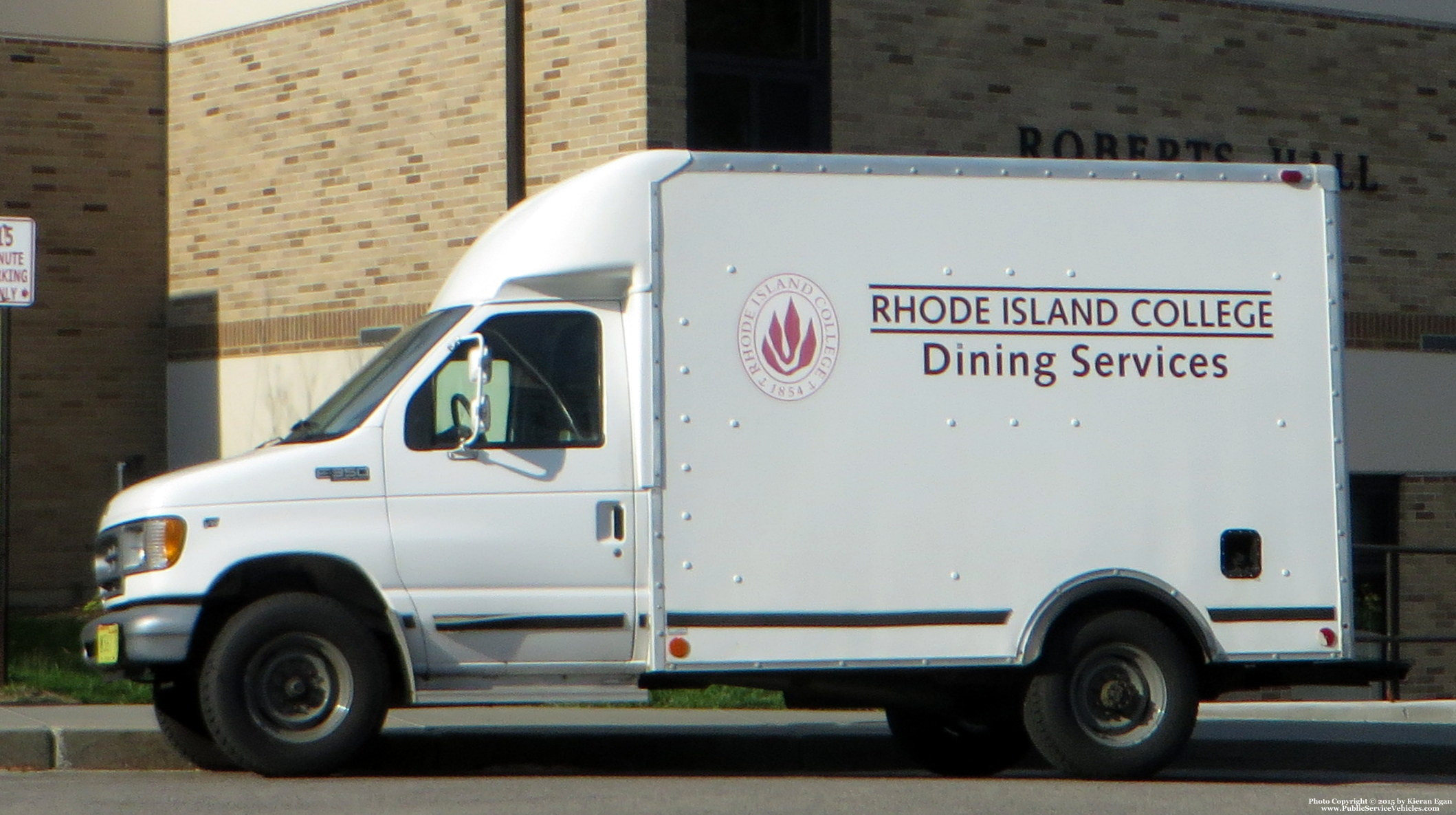 A photo  of Rhode Island College
            Van 561, a 1997-2007 Ford E-350             taken by Kieran Egan
