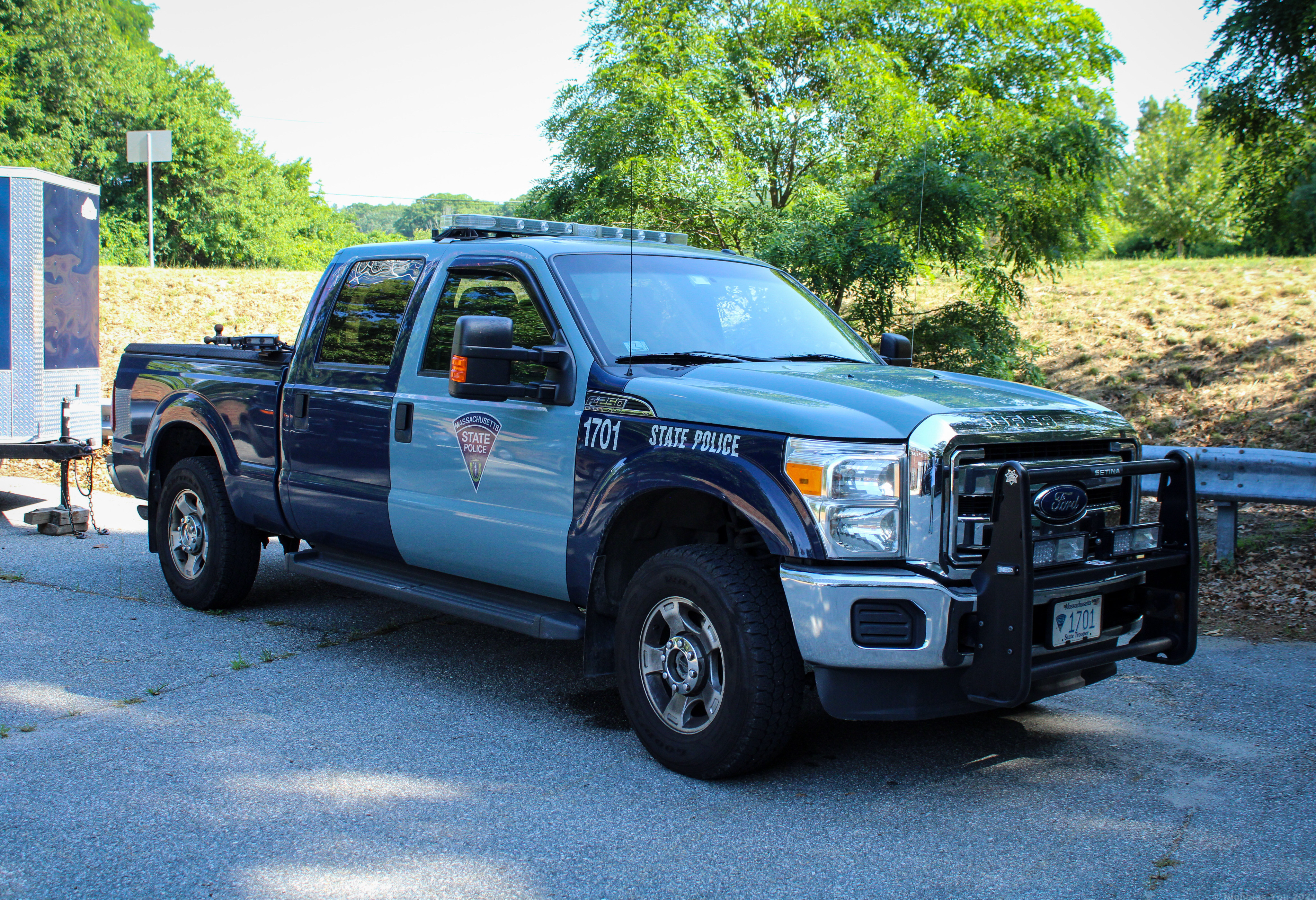 A photo  of Massachusetts State Police
            Cruiser 1701, a 2016 Ford F-250             taken by Nicholas You