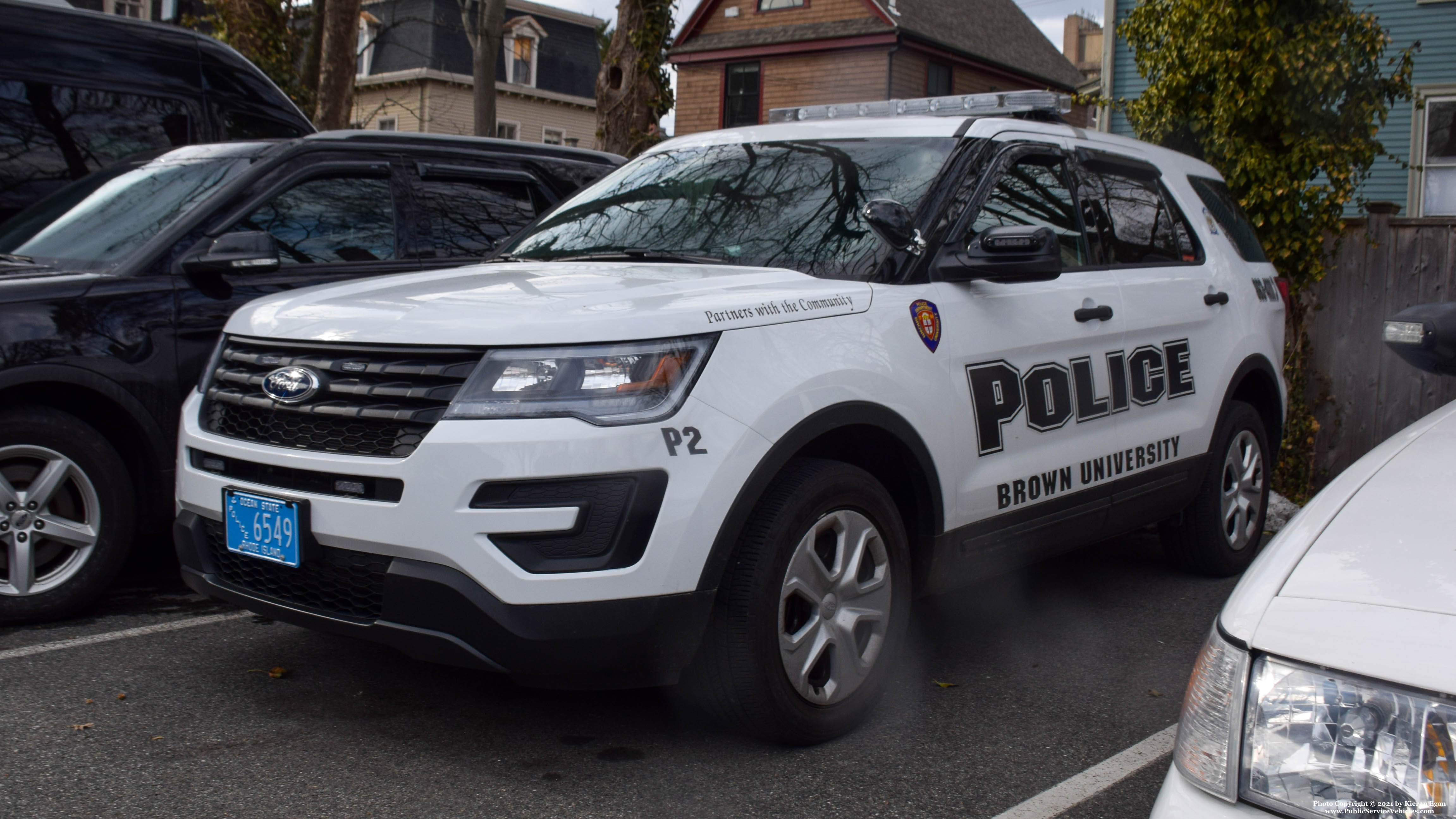 A photo  of Brown University Police
            Patrol 2, a 2017-2019 Ford Police Interceptor Utility             taken by Kieran Egan