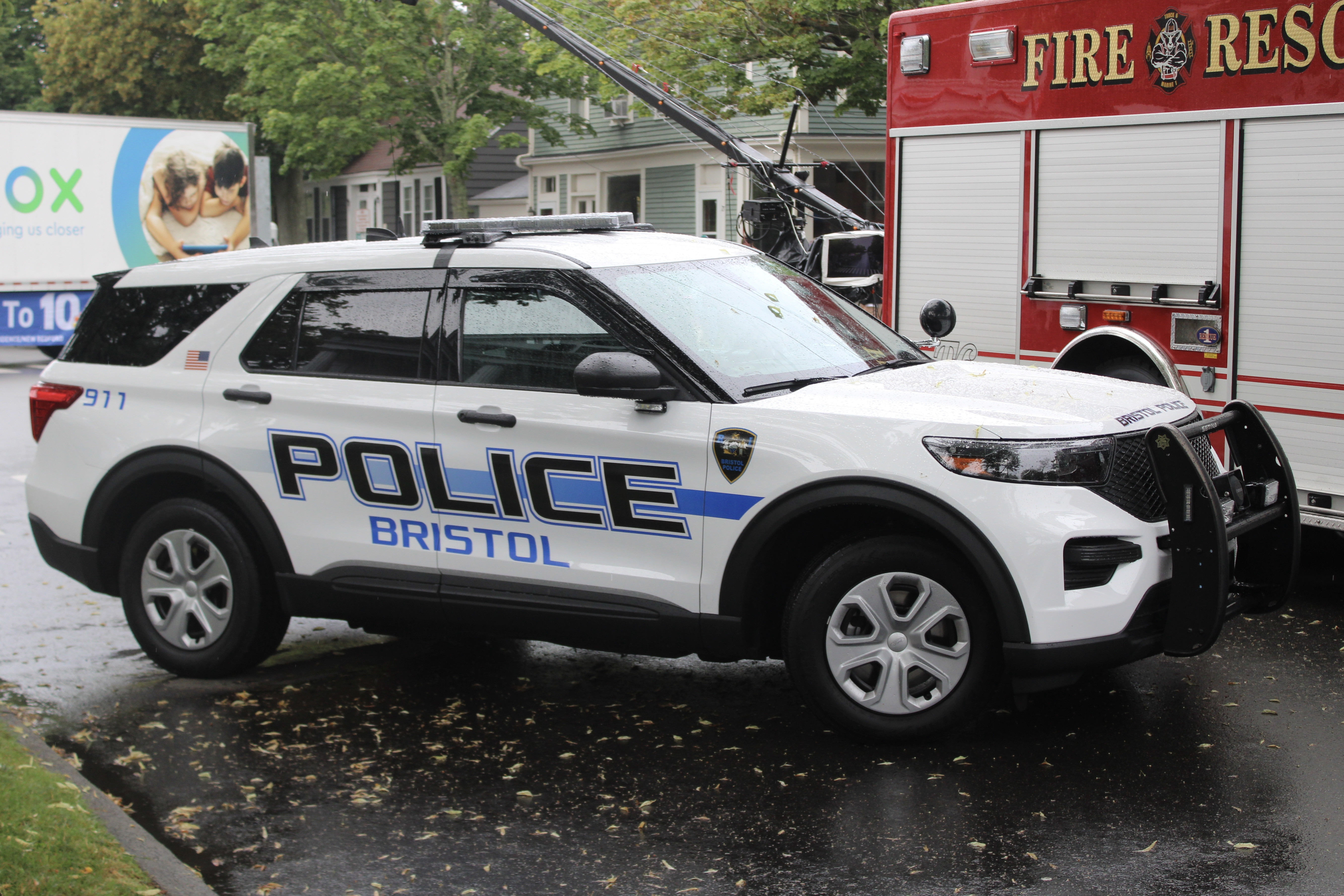 A photo  of Bristol Police
            Cruiser 160, a 2022 Ford Police Interceptor Utility             taken by @riemergencyvehicles