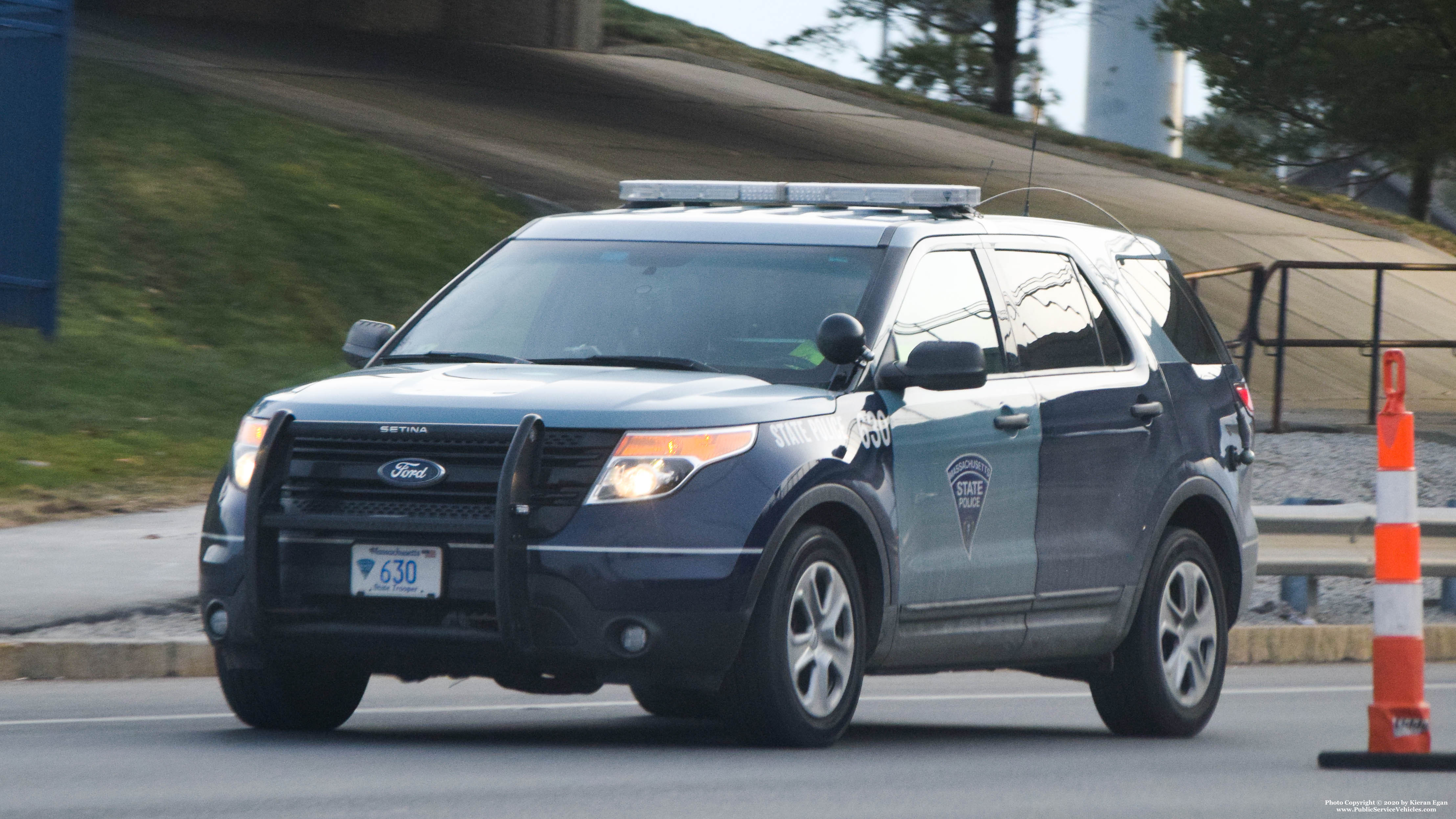 A photo  of Massachusetts State Police
            Cruiser 630, a 2015 Ford Police Interceptor Utility             taken by Kieran Egan