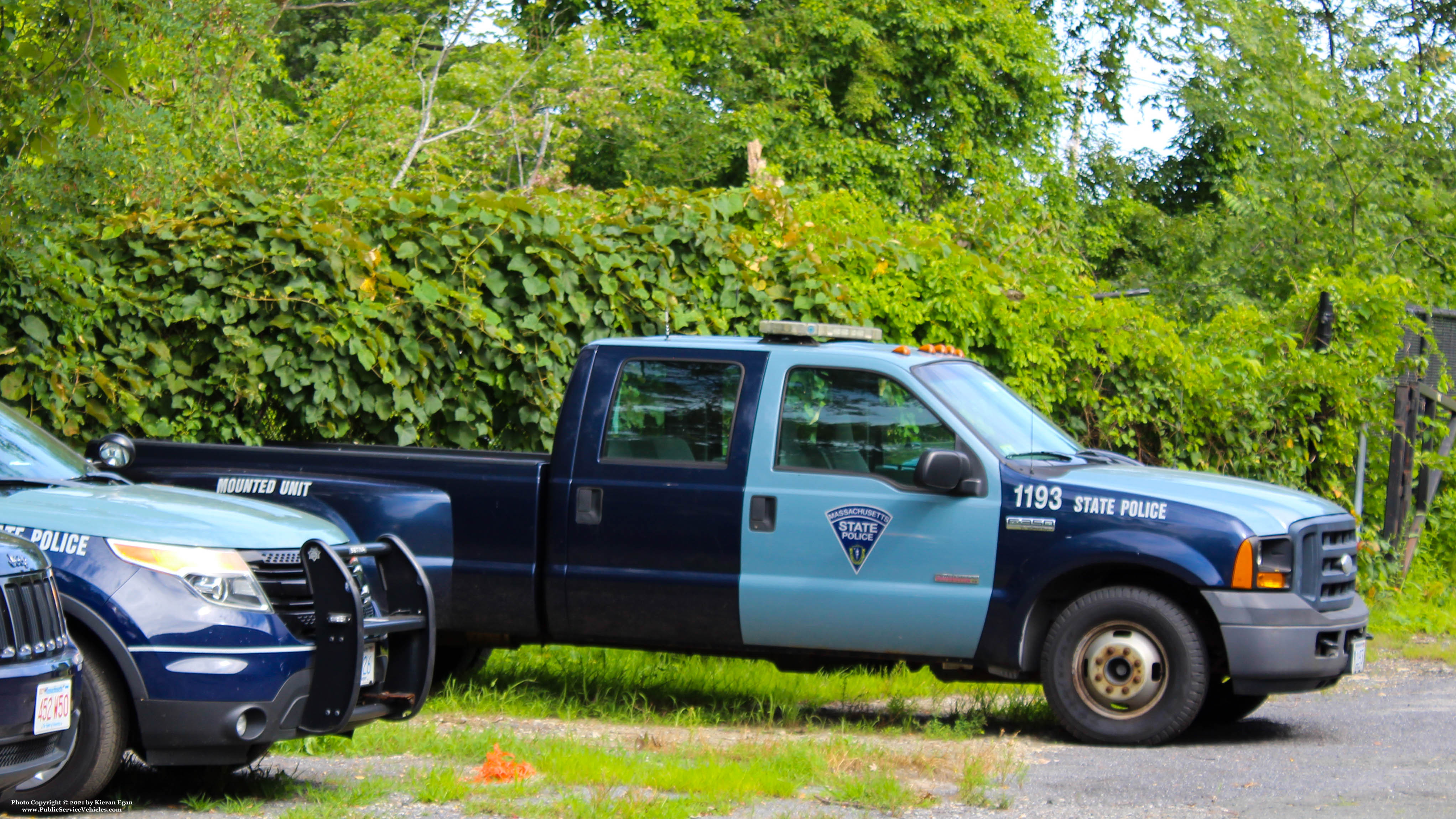 A photo  of Massachusetts State Police
            Cruiser 1193, a 2006 Ford F-350 Crew Cab             taken by Kieran Egan