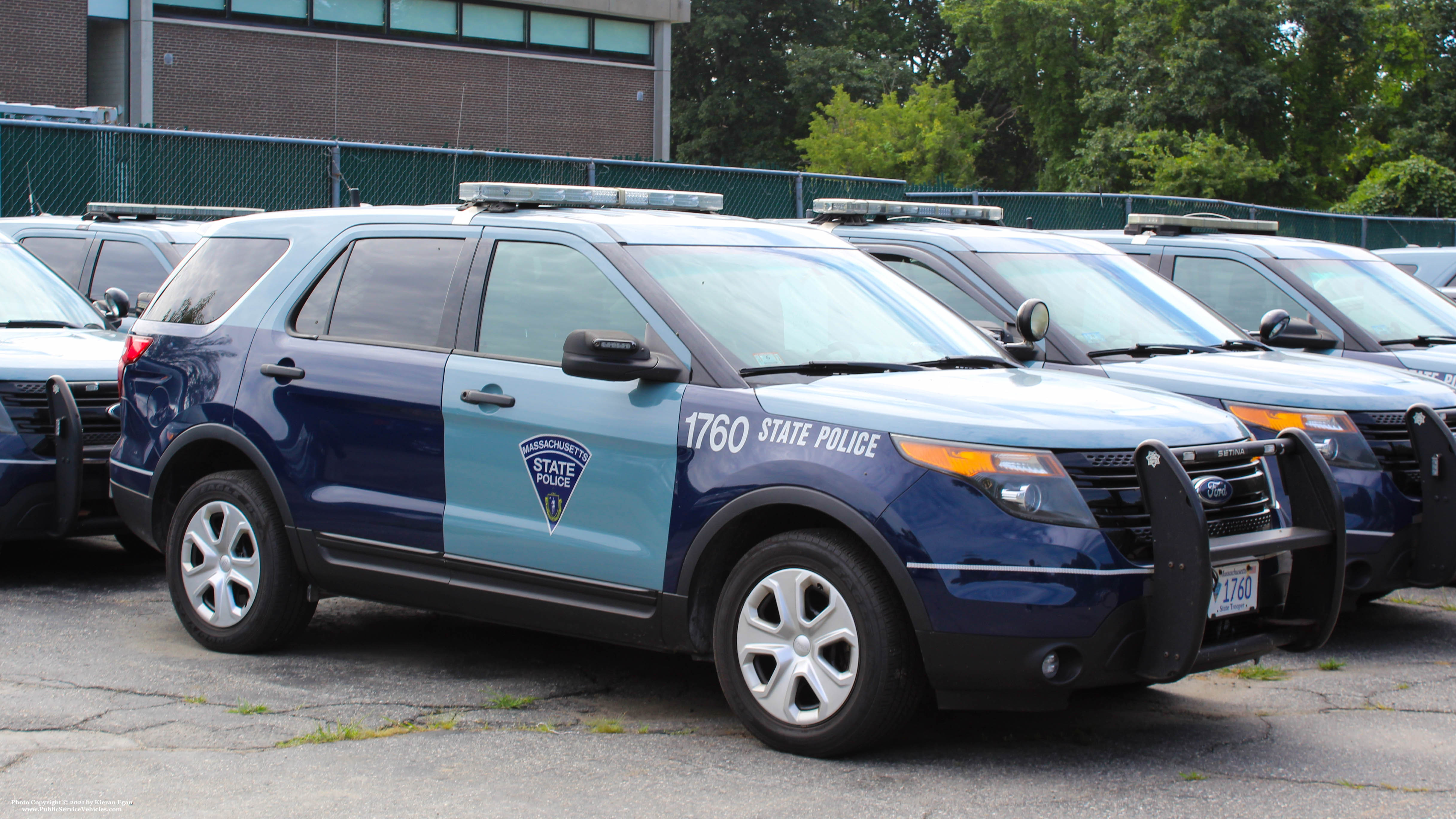 A photo  of Massachusetts State Police
            Cruiser 1760, a 2015 Ford Police Interceptor Utility             taken by Kieran Egan