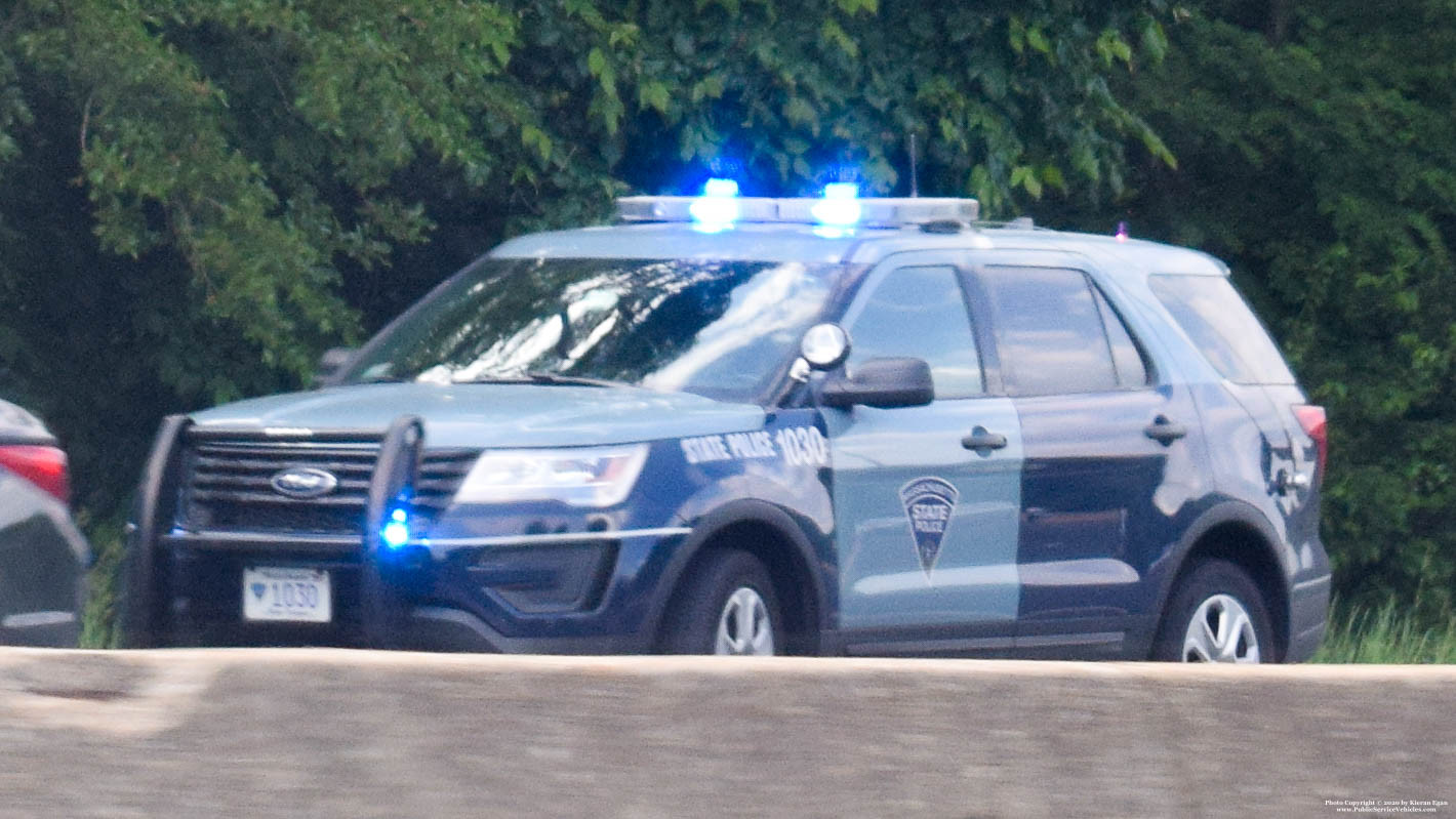 A photo  of Massachusetts State Police
            Cruiser 1030, a 2016-2018 Ford Police Interceptor Utility             taken by Kieran Egan