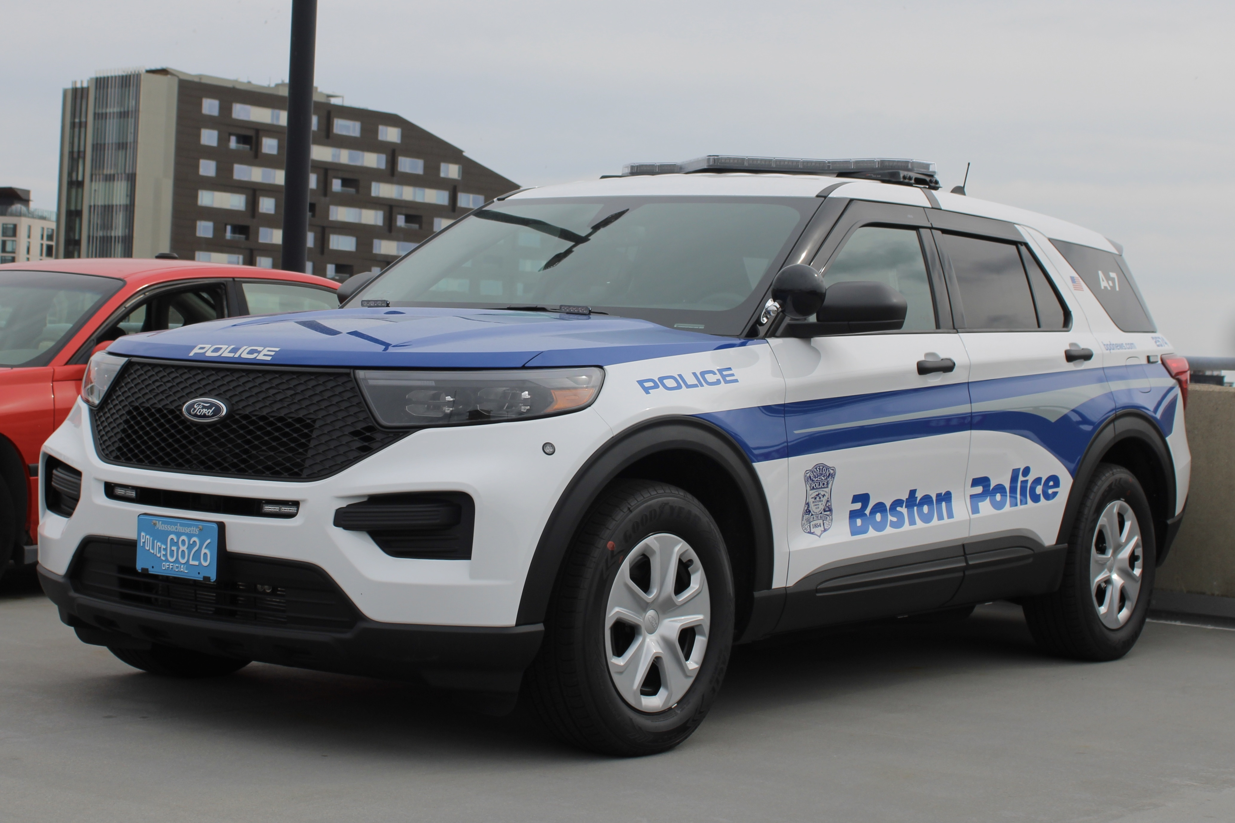 A photo  of Boston Police
            Cruiser 2574, a 2022 Ford Police Interceptor Utility Hybrid             taken by @riemergencyvehicles