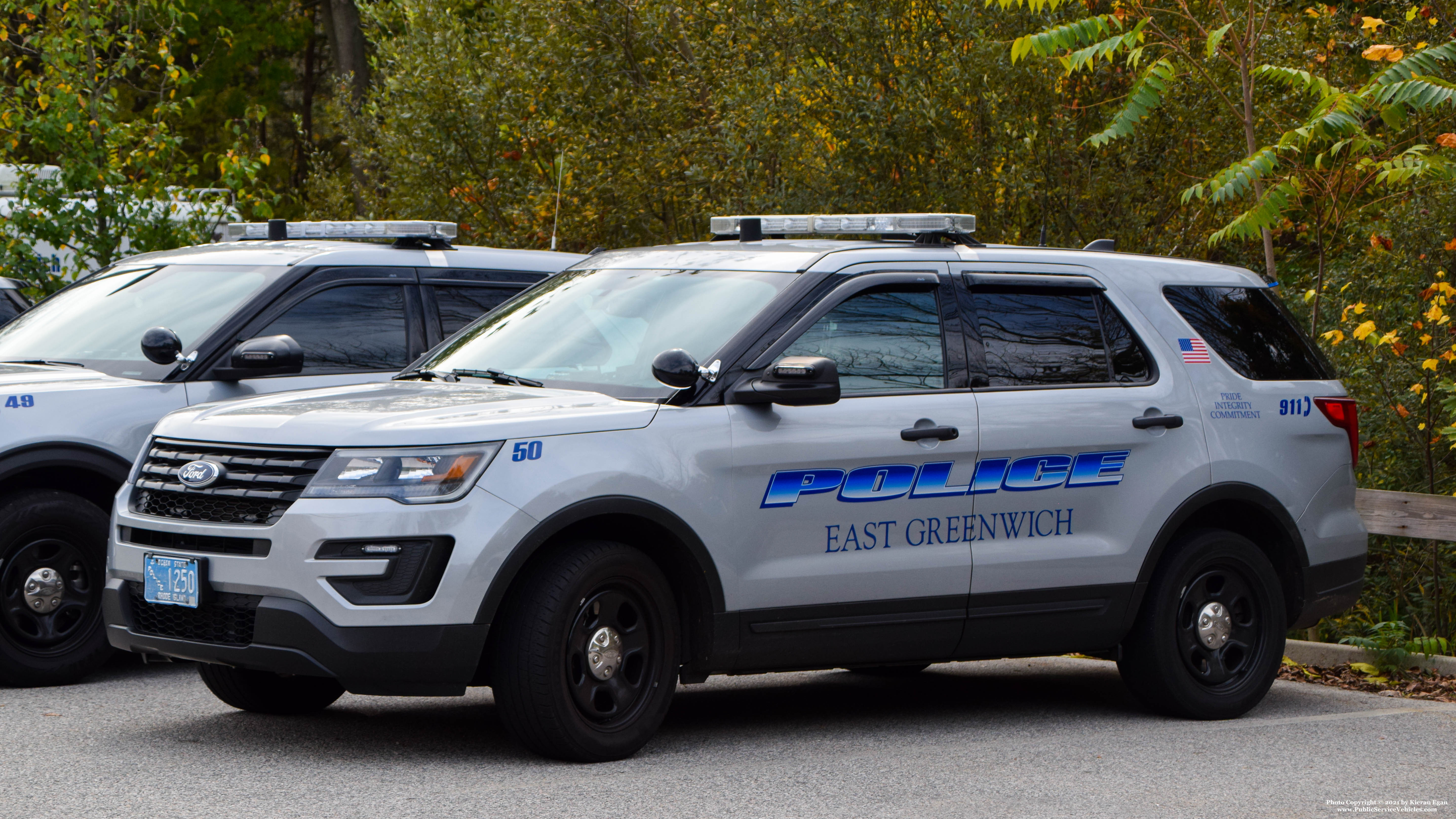 A photo  of East Greenwich Police
            Cruiser 1250, a 2016-2019 Ford Police Interceptor Utility             taken by Kieran Egan