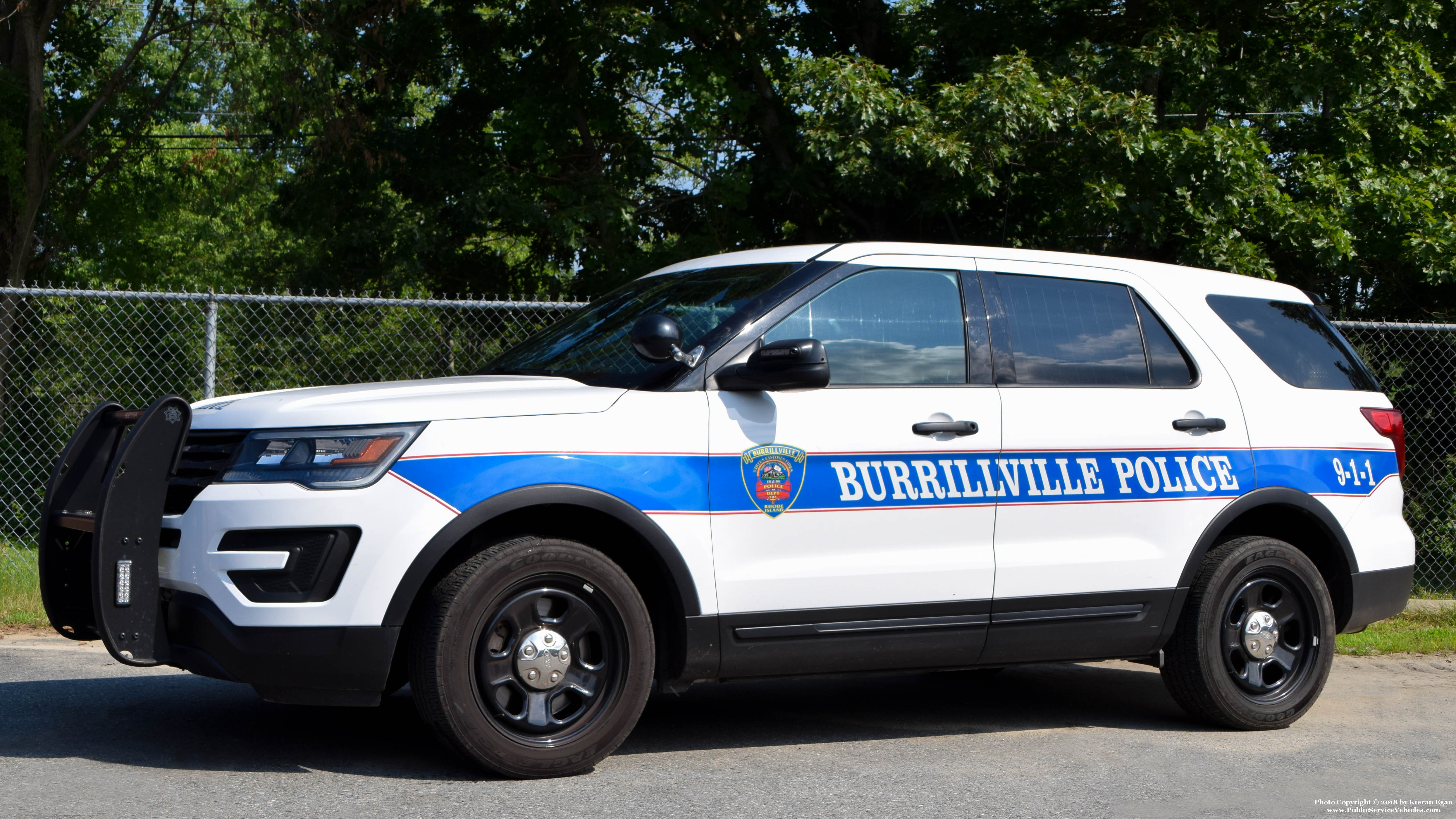 A photo  of Burrillville Police
            Cruiser 6999, a 2018 Ford Police Interceptor Utility             taken by Kieran Egan