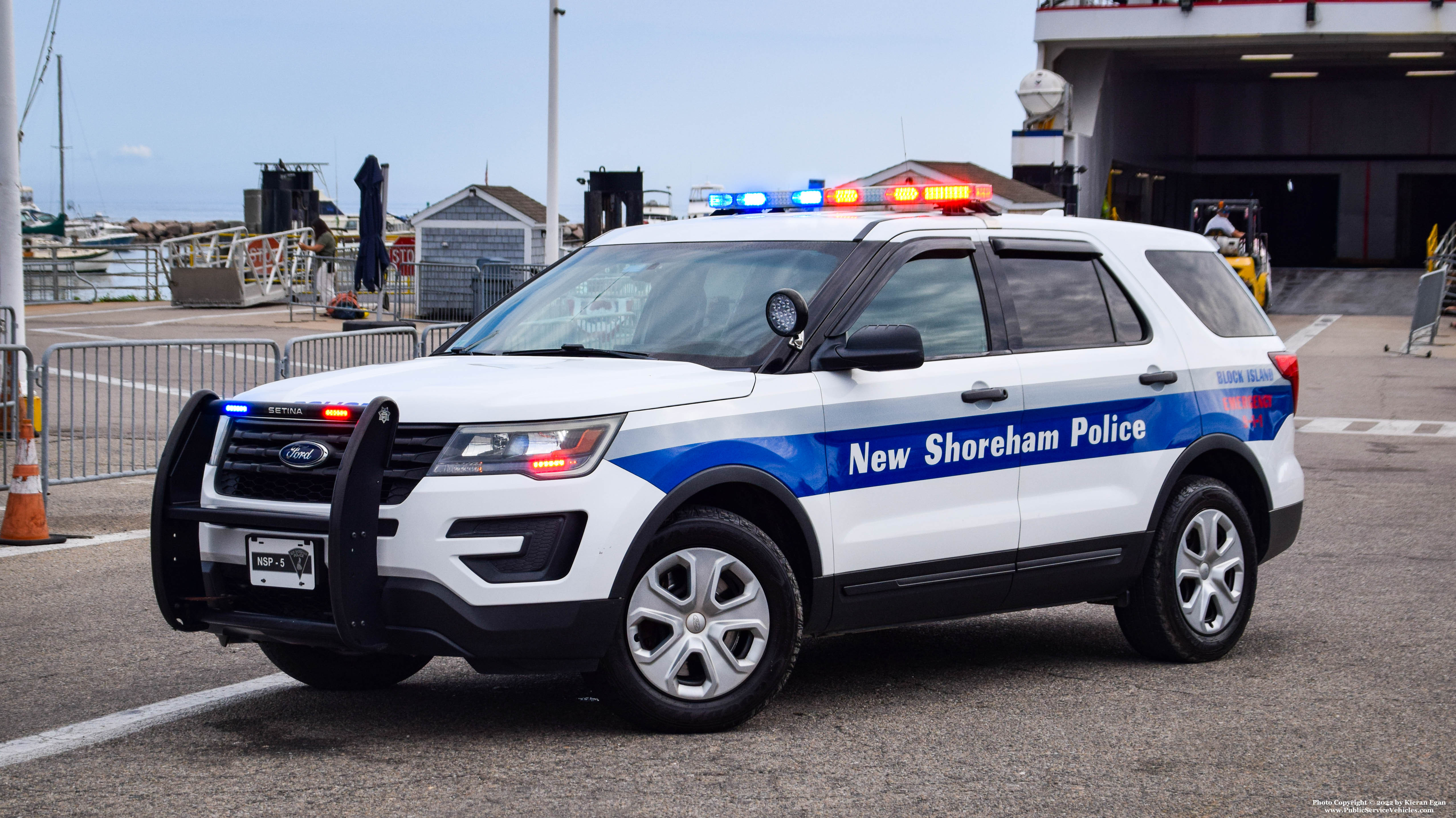A photo  of New Shoreham Police
            Car 5, a 2016-2019 Ford Police Interceptor Utility             taken by Kieran Egan