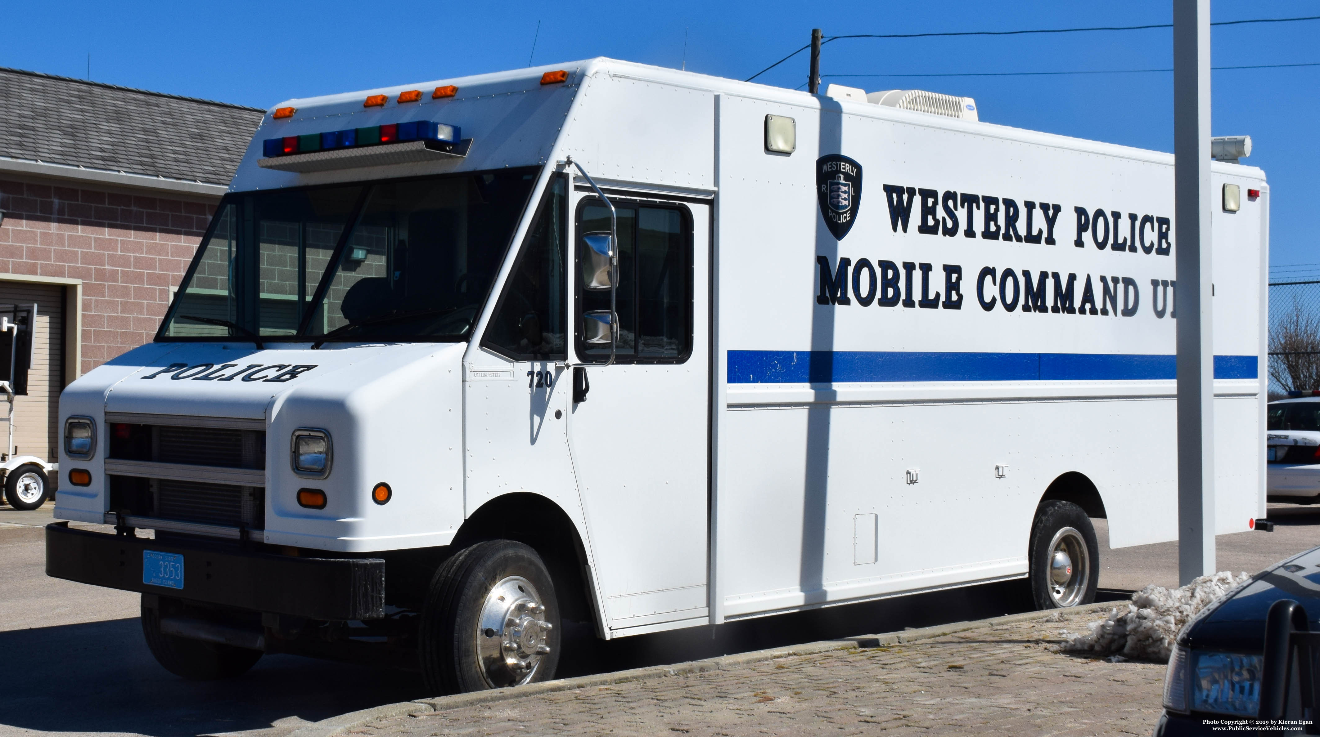 A photo  of Westerly Police
            Mobile Command 720, a 1997-2008 Ford Ultimaster             taken by Kieran Egan