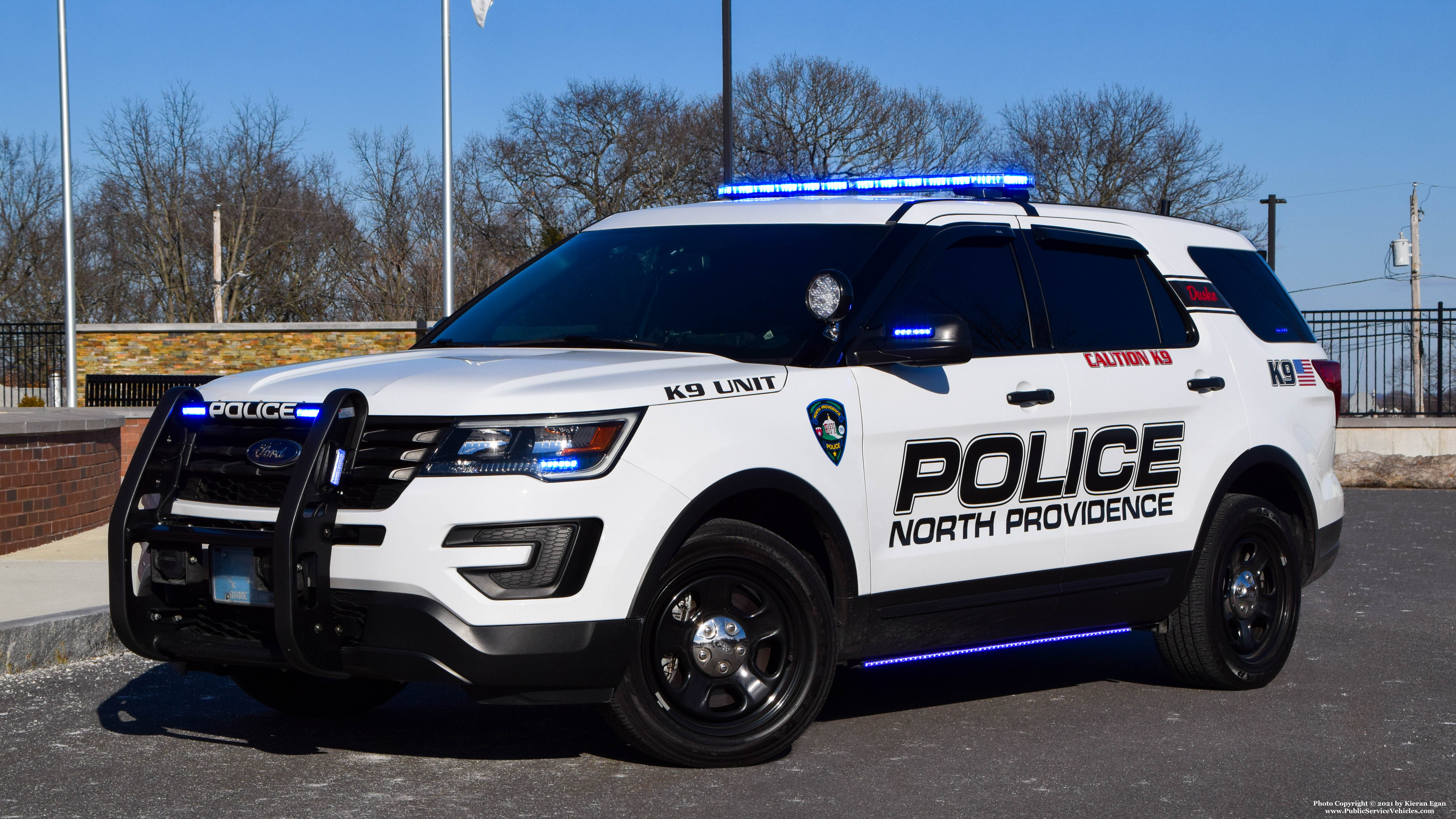 A photo  of North Providence Police
            Cruiser 407, a 2019 Ford Police Interceptor Utility             taken by Kieran Egan