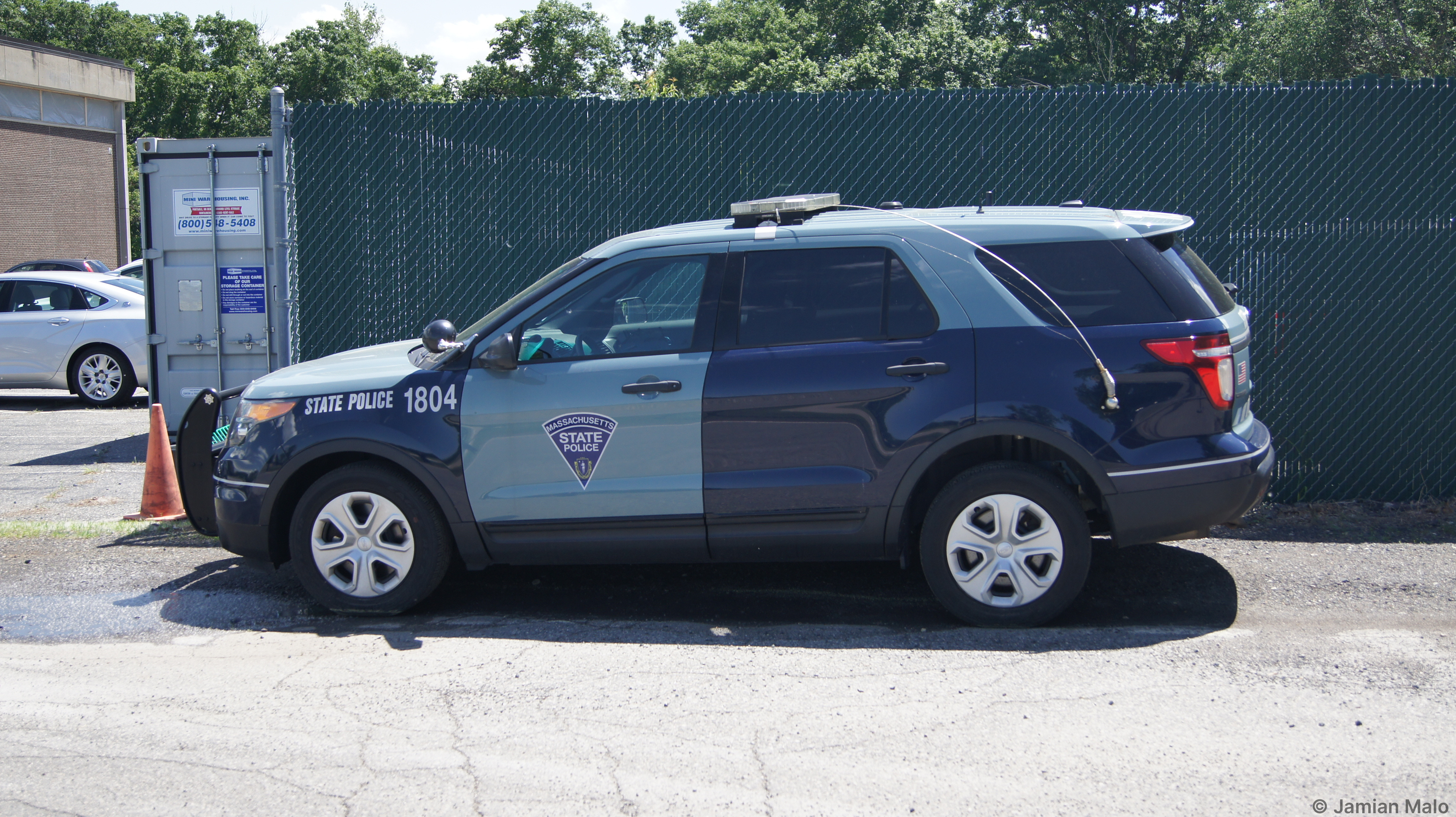 A photo  of Massachusetts State Police
            Cruiser 1804, a 2013-2014 Ford Police Interceptor Utility             taken by Jamian Malo