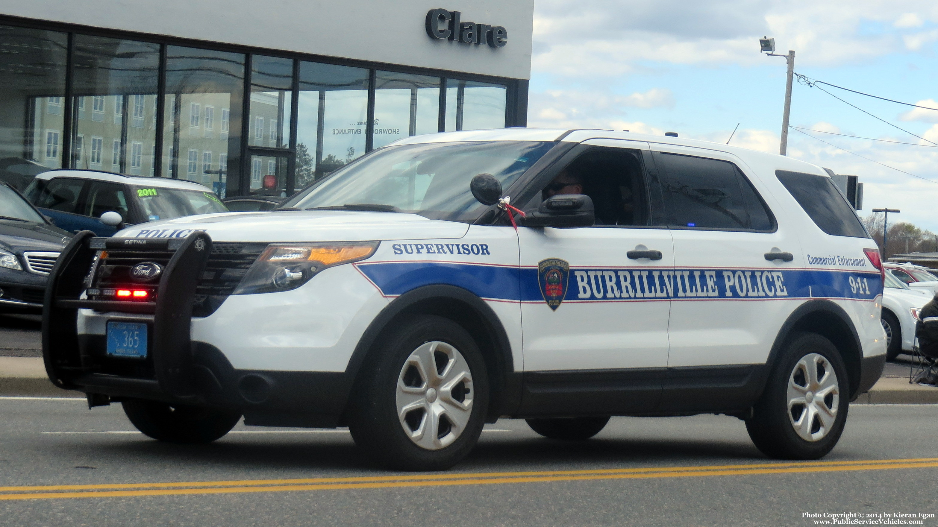 A photo  of Burrillville Police
            Cruiser 365, a 2014 Ford Police Interceptor Utility             taken by Kieran Egan