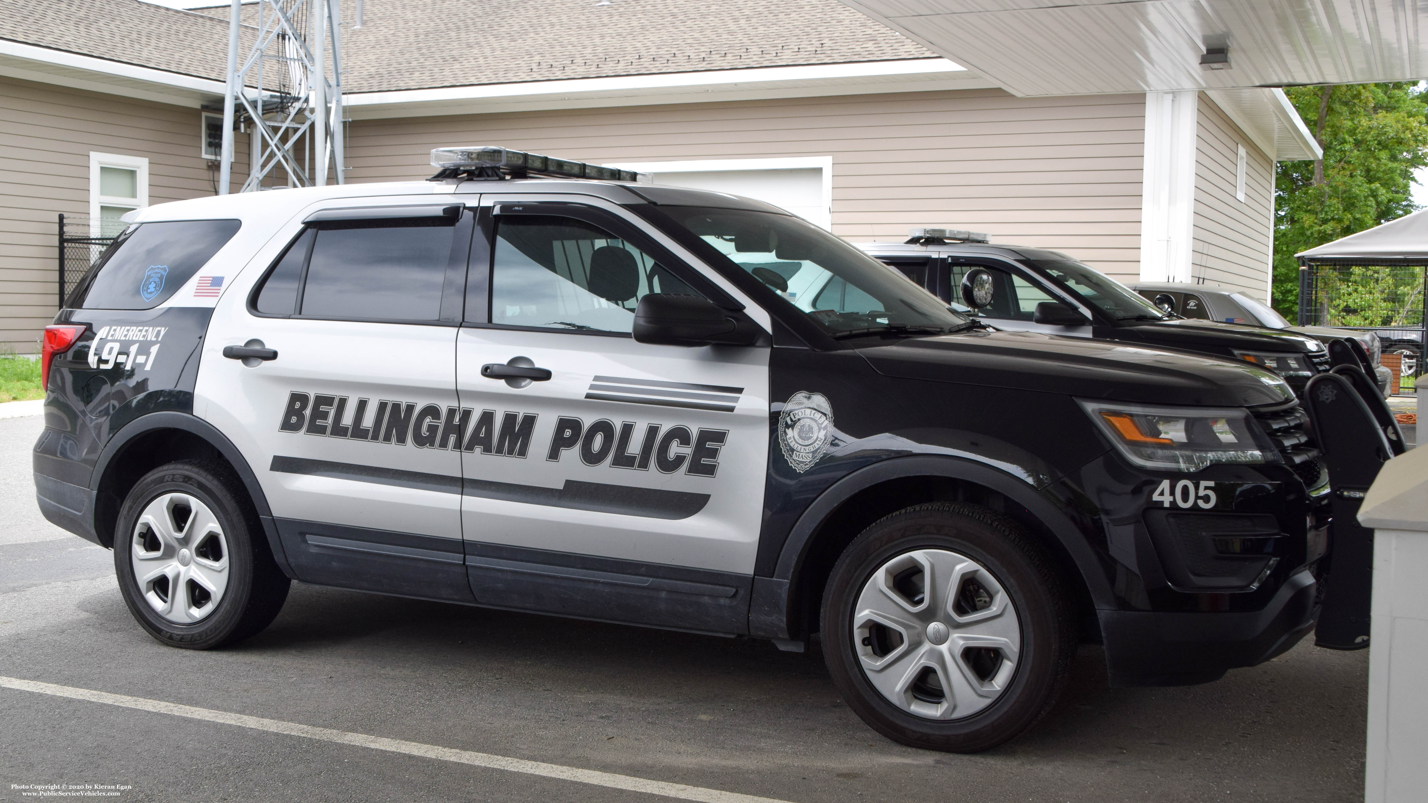 A photo  of Bellingham Police
            Cruiser 405, a 2018 Ford Police Interceptor Utility             taken by Kieran Egan