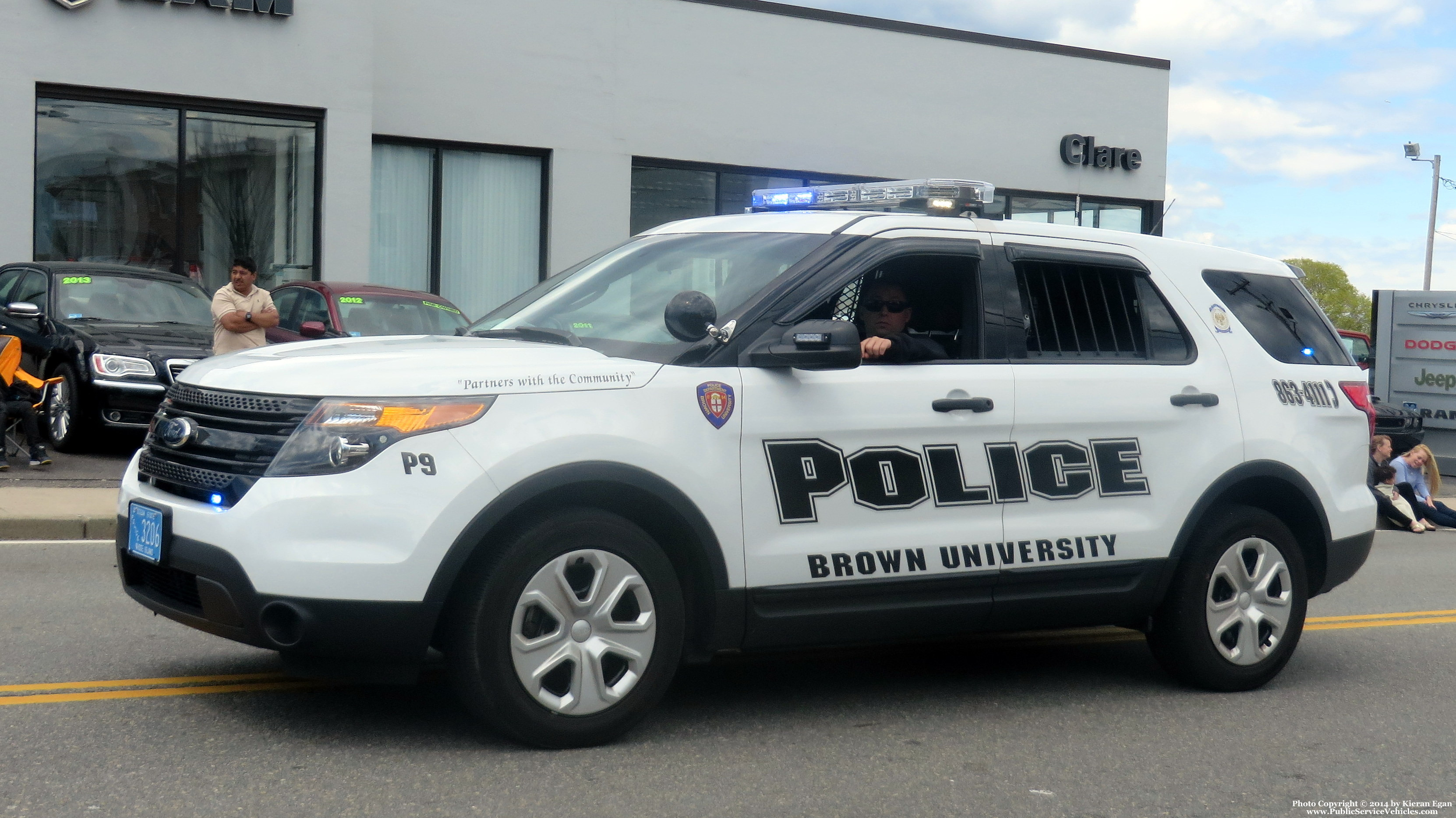 A photo  of Brown University Police
            Patrol 9, a 2014 Ford Police Interceptor Utility             taken by Kieran Egan