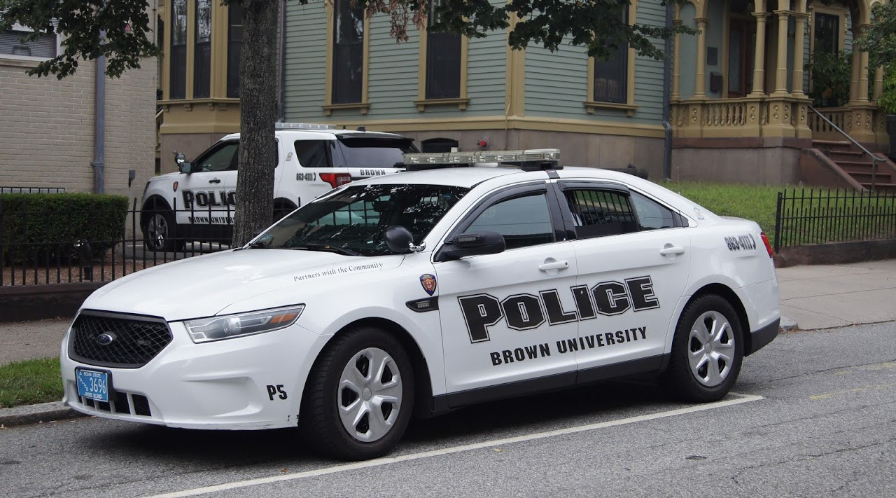 A photo  of Brown University Police
            Patrol 5, a 2014 Ford Police Interceptor Sedan             taken by Jamian Malo