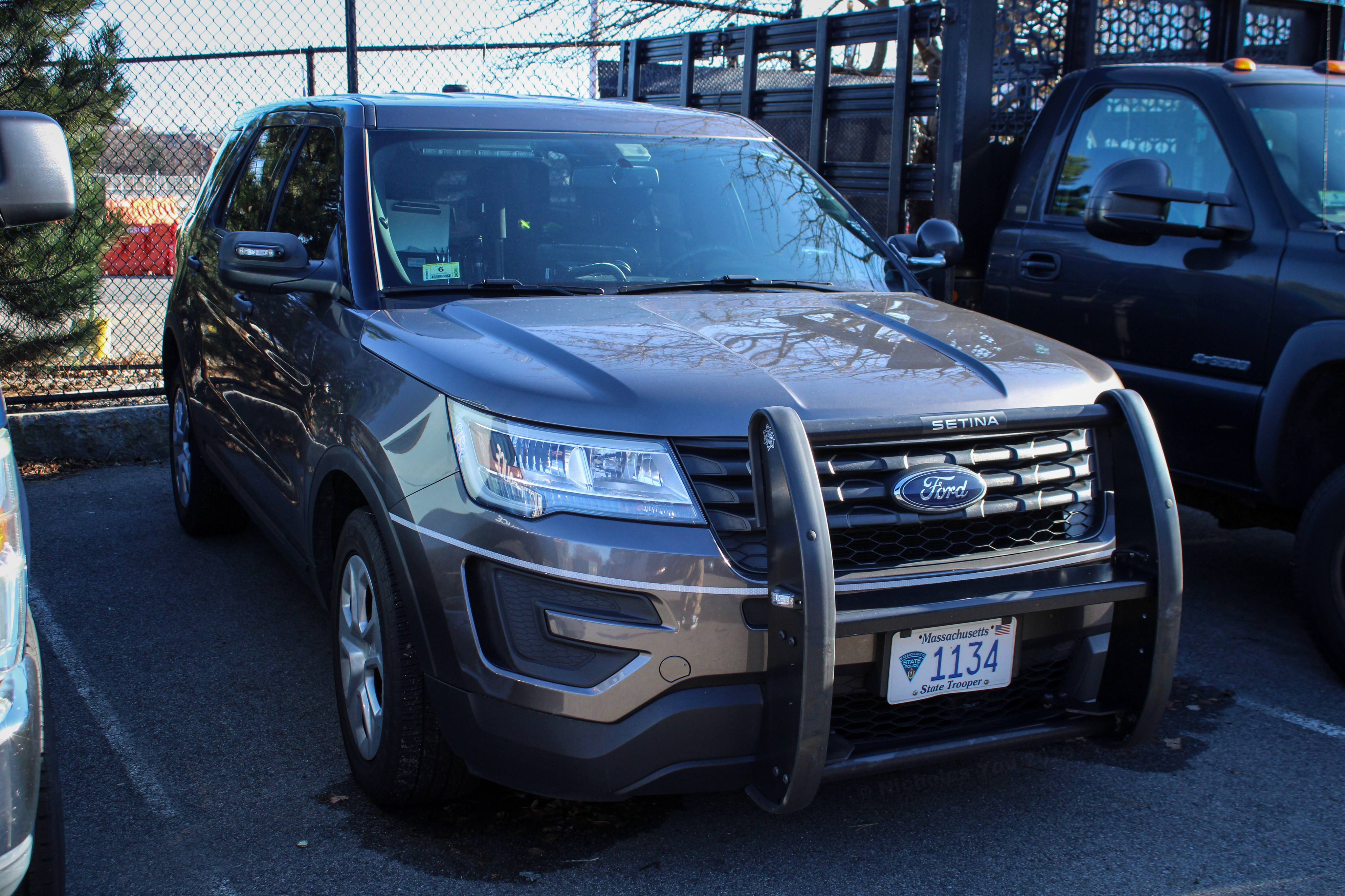 A photo  of Massachusetts State Police
            Cruiser 1134, a 2017 Ford Police Interceptor Utility             taken by Nicholas You