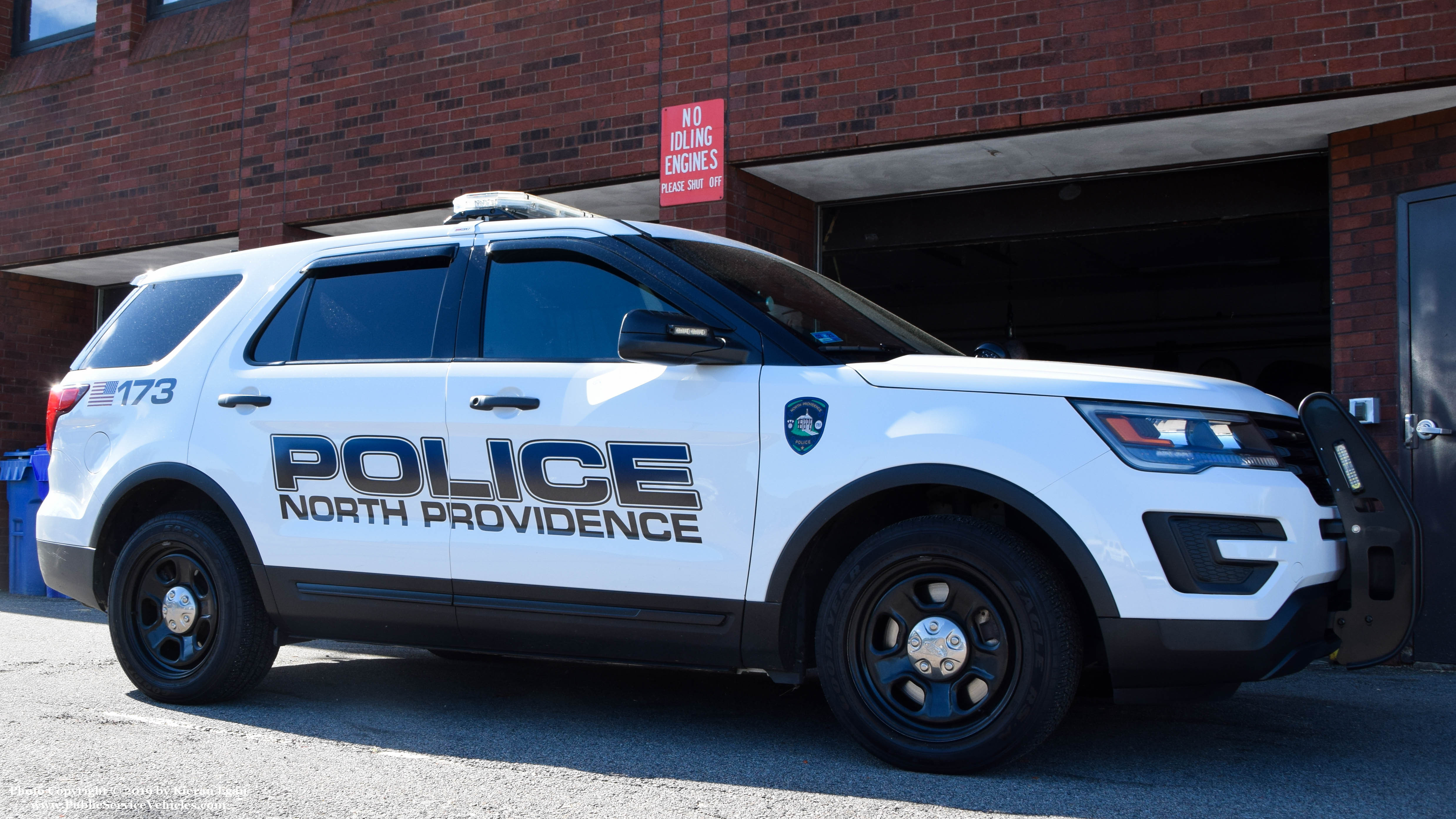 A photo  of North Providence Police
            Cruiser 173, a 2018 Ford Police Interceptor Utility             taken by Kieran Egan
