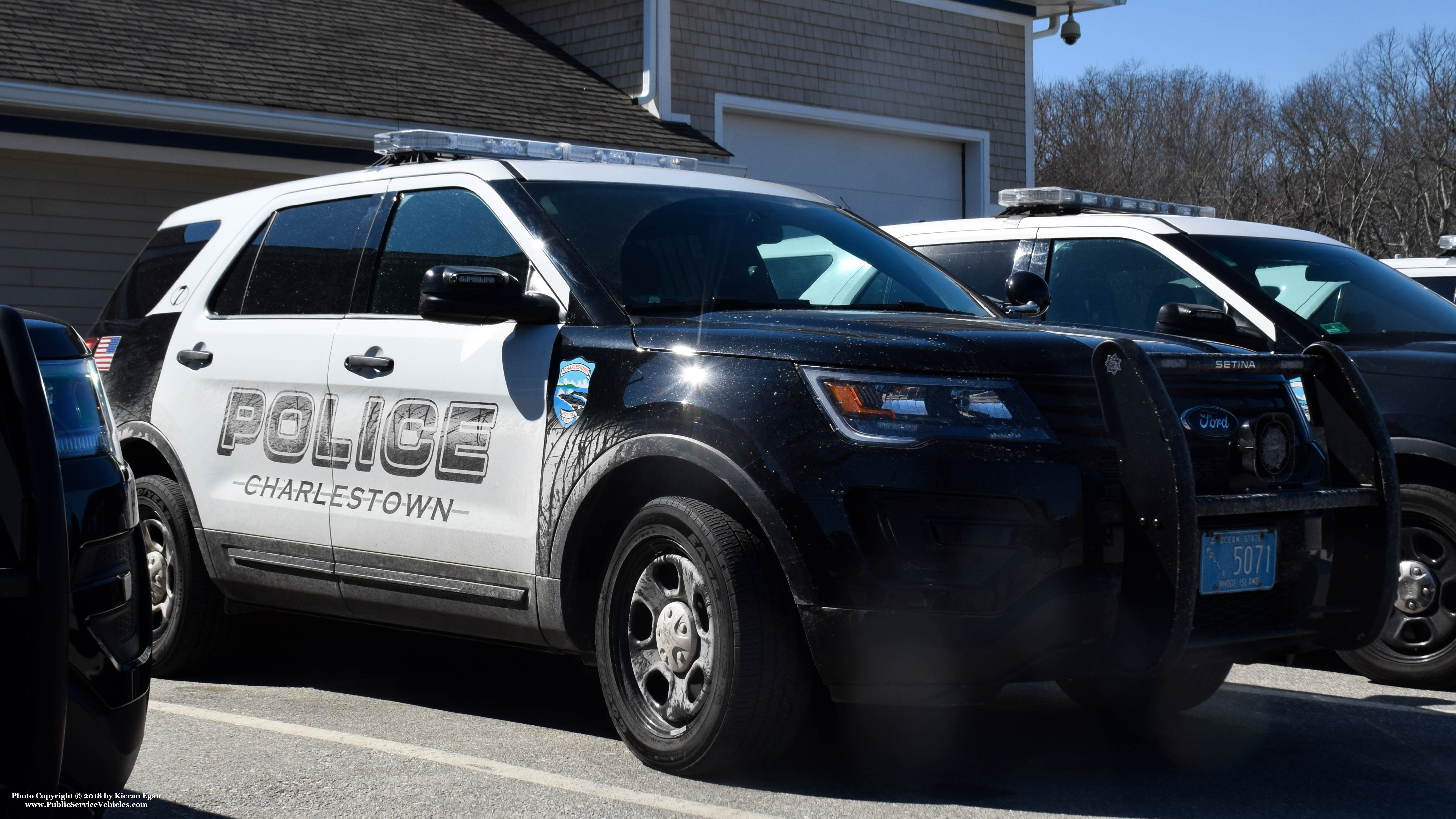 A photo  of Charlestown Police
            Car 7, a 2018 Ford Police Interceptor Utility             taken by Kieran Egan