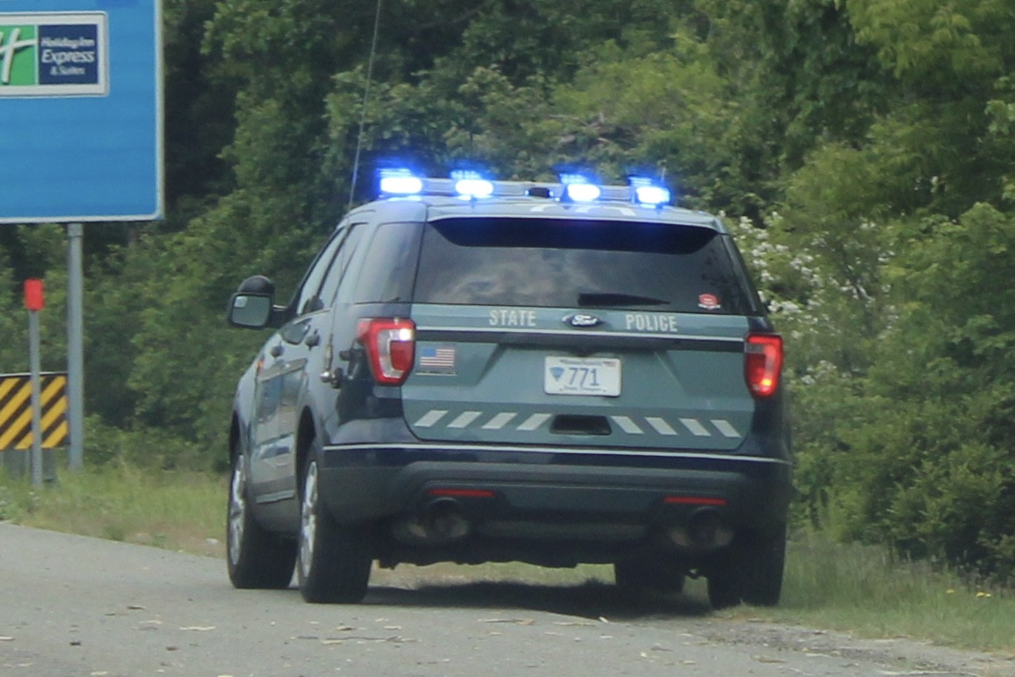 A photo  of Massachusetts State Police
            Cruiser 771, a 2017 Ford Police Interceptor Utility             taken by @riemergencyvehicles