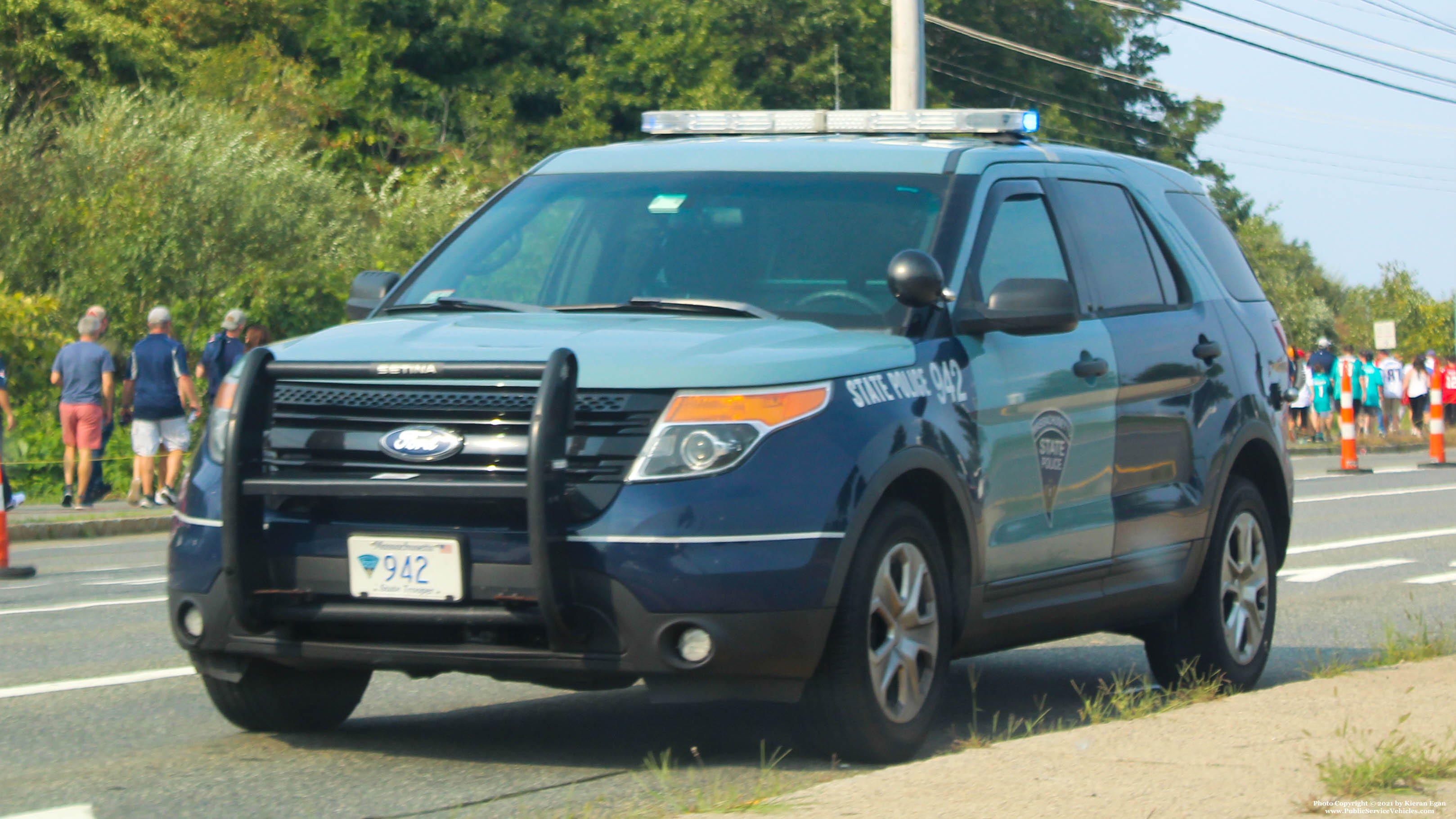 A photo  of Massachusetts State Police
            Cruiser 942, a 2015 Ford Police Interceptor Utility             taken by Kieran Egan