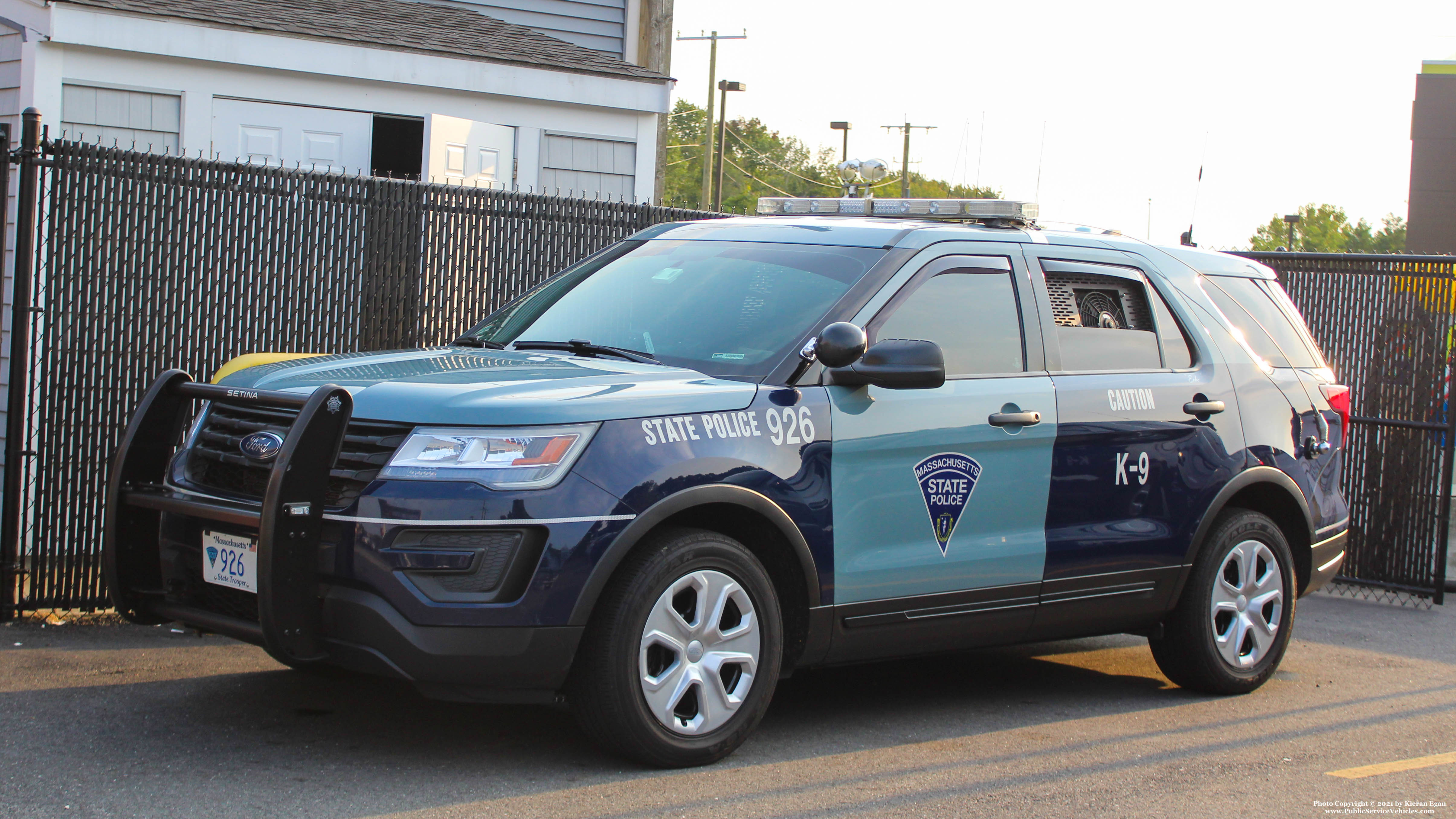A photo  of Massachusetts State Police
            Cruiser 926, a 2016-2019 Ford Police Interceptor Utility             taken by Kieran Egan
