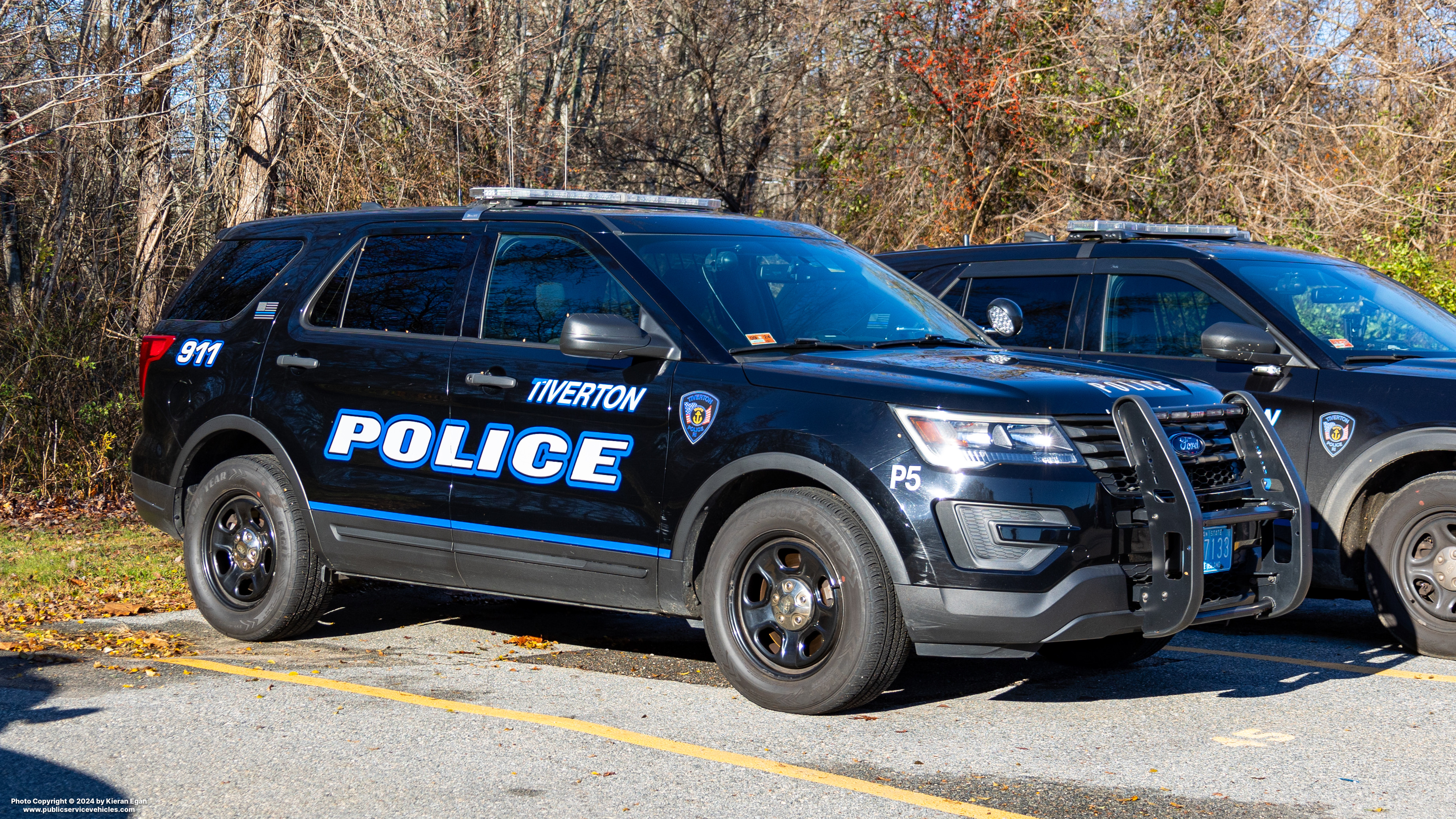 A photo  of Tiverton Police
            Cruiser P5, a 2019 Ford Police Interceptor Utility             taken by Kieran Egan