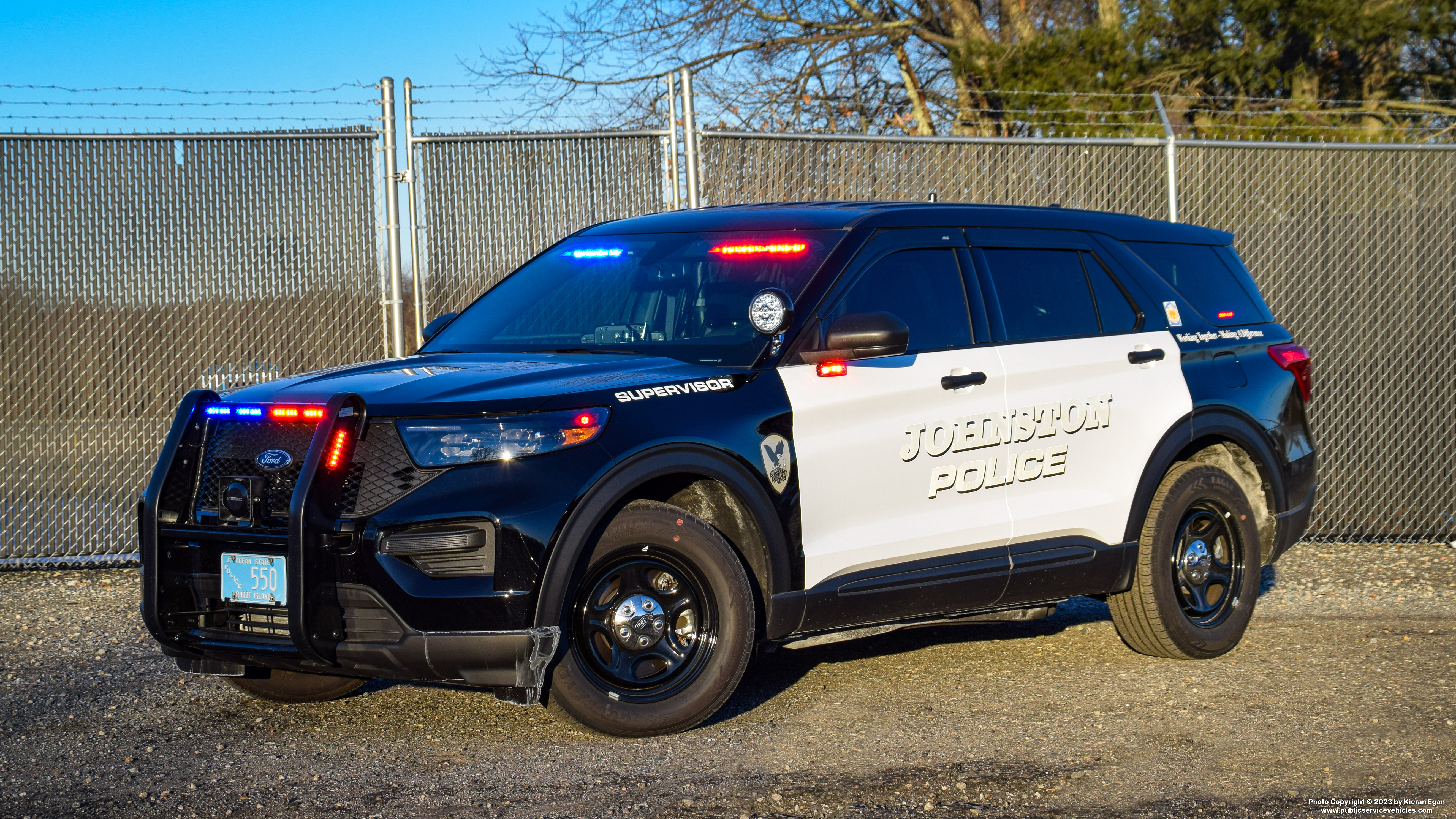 A photo  of Johnston Police
            Cruiser 550, a 2021 Ford Police Interceptor Utility             taken by Kieran Egan