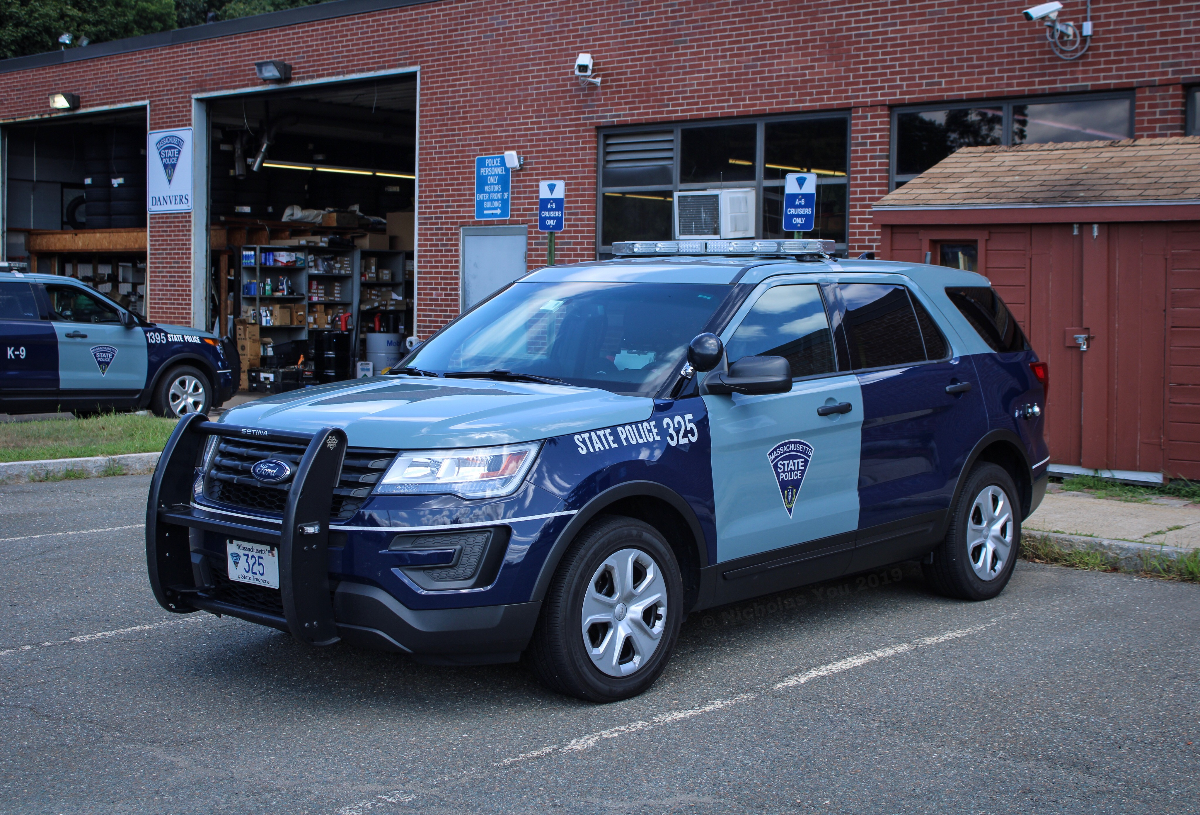 A photo  of Massachusetts State Police
            Cruiser 325, a 2017 Ford Police Interceptor Utility             taken by Nicholas You